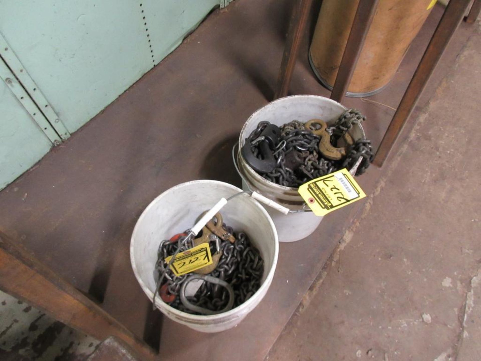 BUCKETS W/ CHAIN, SLINGS, BARREL PUMPS - Image 3 of 4