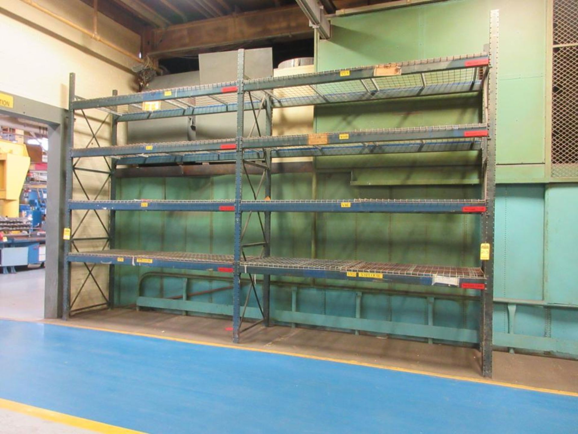 (2X) SECTIONS OF PALLET RACK, (3) 12 FT. X 3 FT. UPRIGHTS, (16) 9 FT. X 5 IN. CROSSBEAMS,(16) PCS.