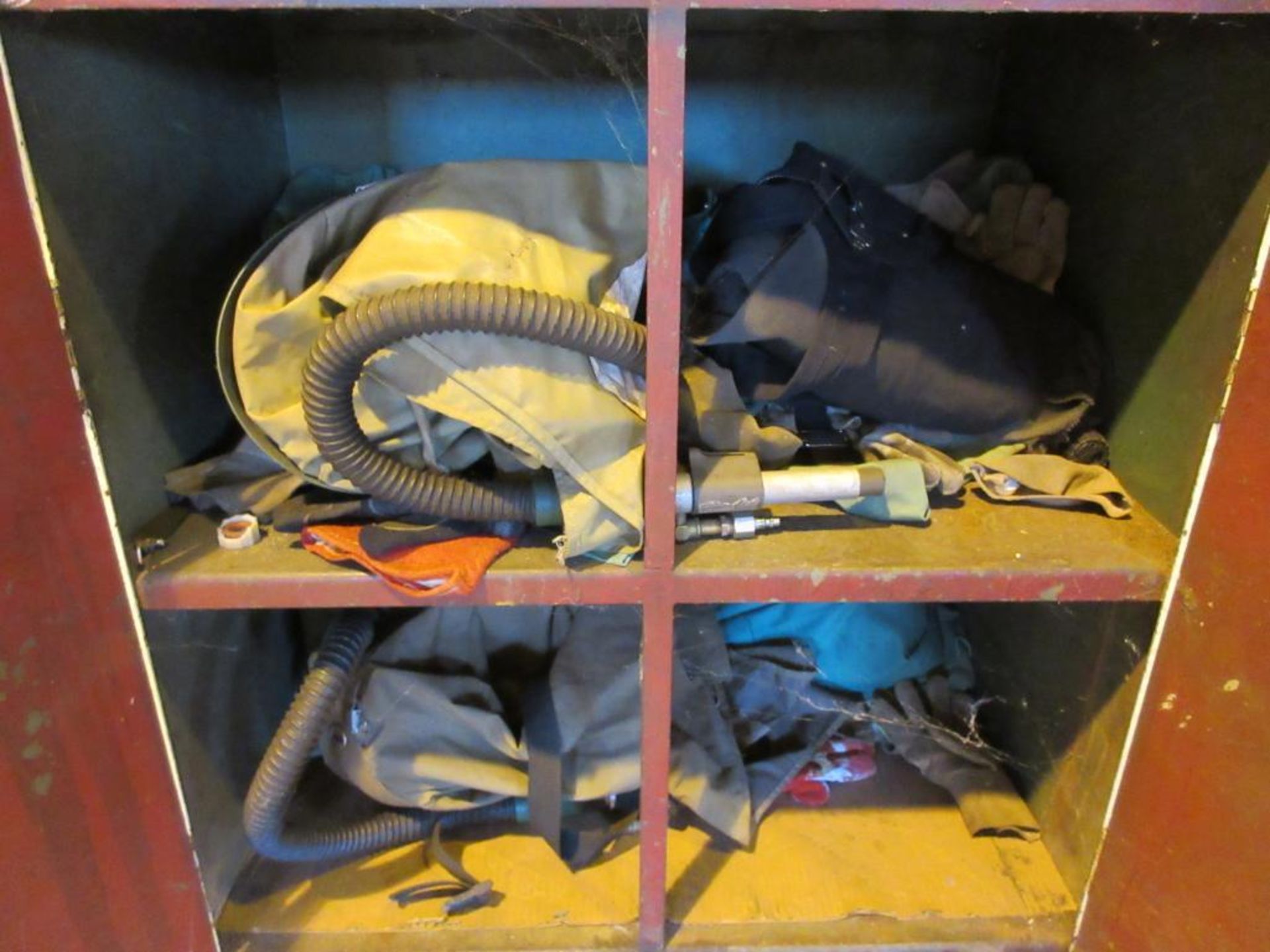 (2) CABINETS W/ CONTENT: BULLARD HELMETS, RESPIRATORY GEAR - Image 3 of 3