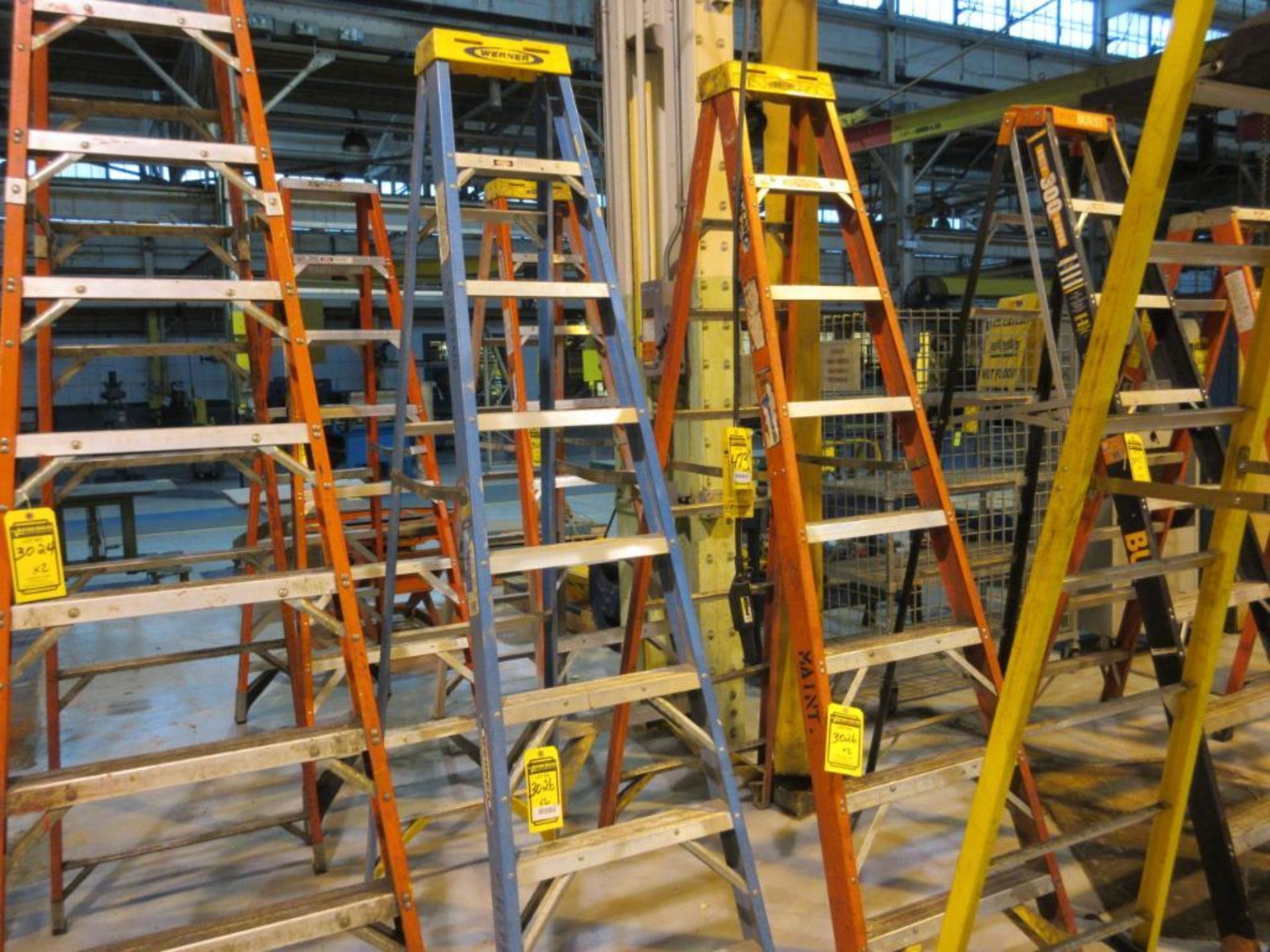 (2) 8 FT. FIBERGLASS STEP LADDERS