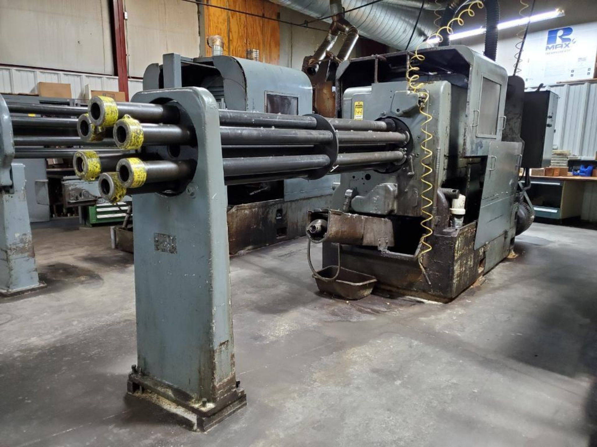 1966 WICKMAN 1”-3/4” 6-SPINDLE SCREW MACHINE, CAPACITIES: 1” ROUND SOLID, 55/64” HEX 6” FEED STROKE,