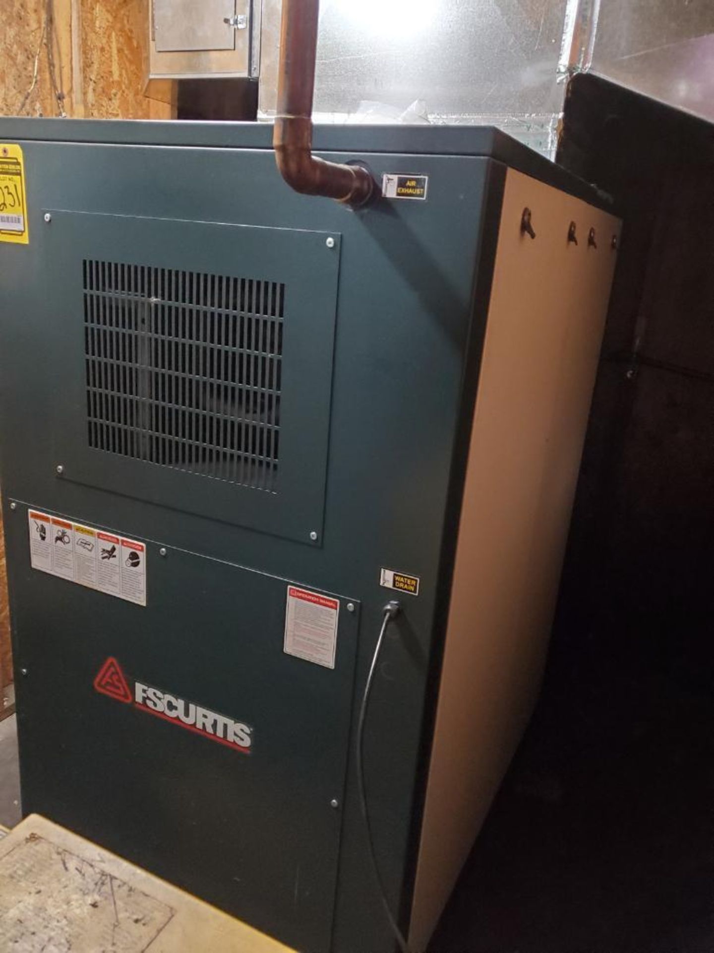 2018 FS CURTIS NX B37 50-HP ROTARY SCREW AIR COMPRESSOR, 125 PSI, S/N NB37H18084,  MODEL - Image 6 of 12