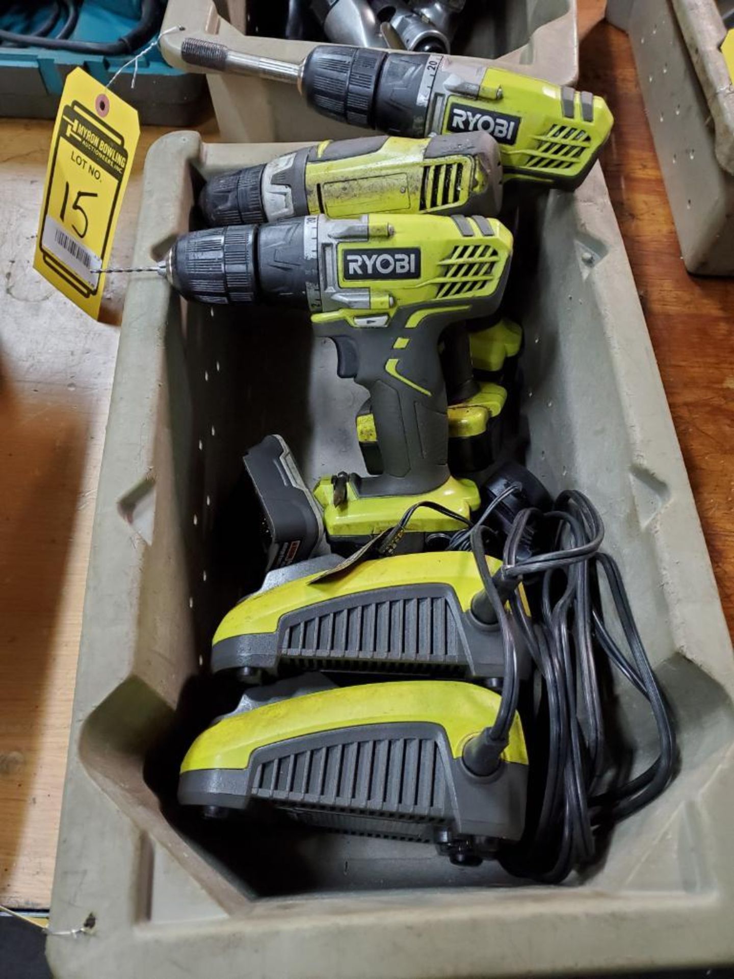 (3) RYOBI HJP003 12V CORDLESS SCREW GUNS WITH CHARGERS