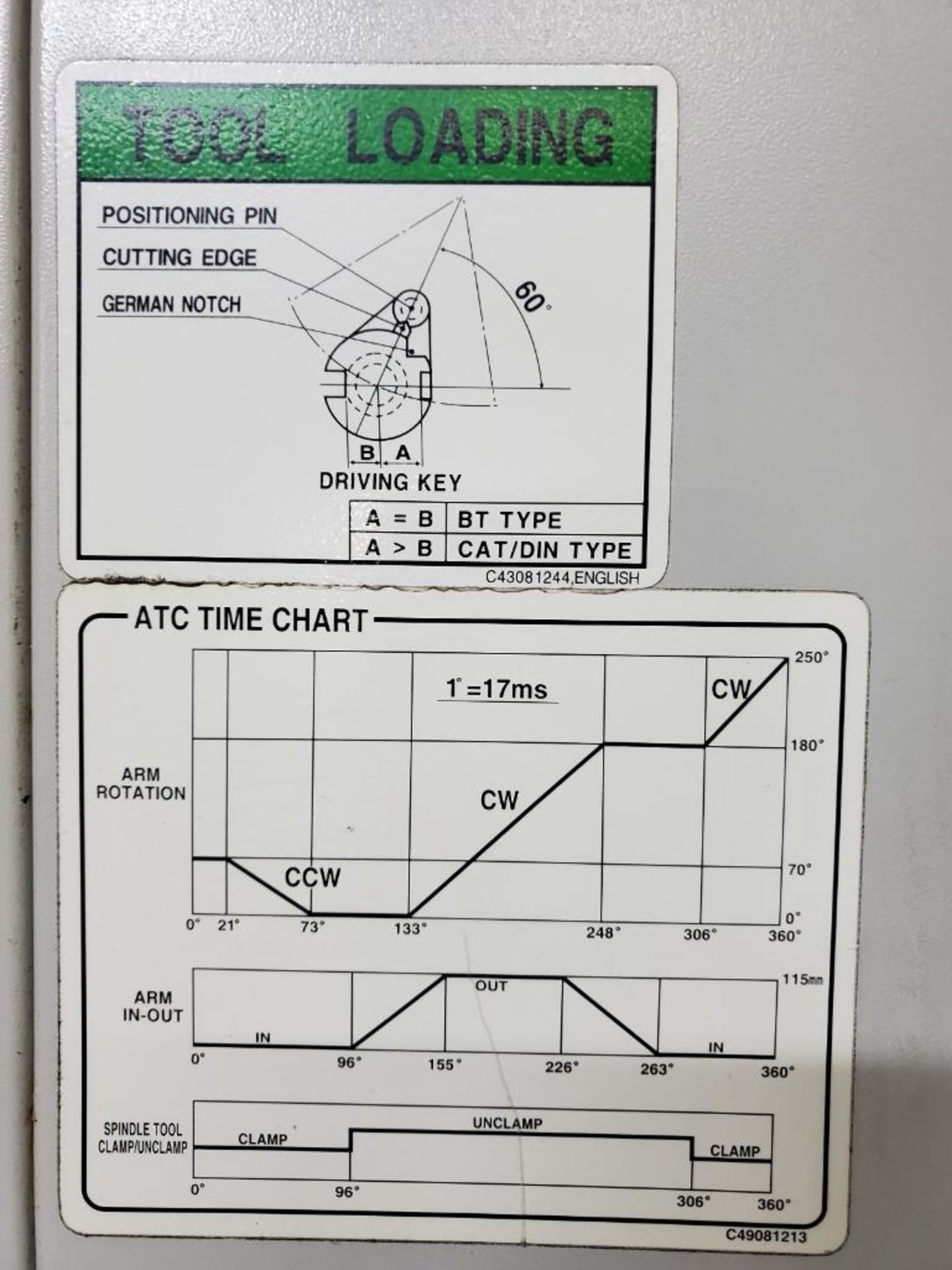 2007 DOOSAN MV 4020LS CNC VERTICAL MACHINING CENTER, 20'' X 48'' TABLE, BT 40 TAPER TOOLING, 30- - Image 13 of 17