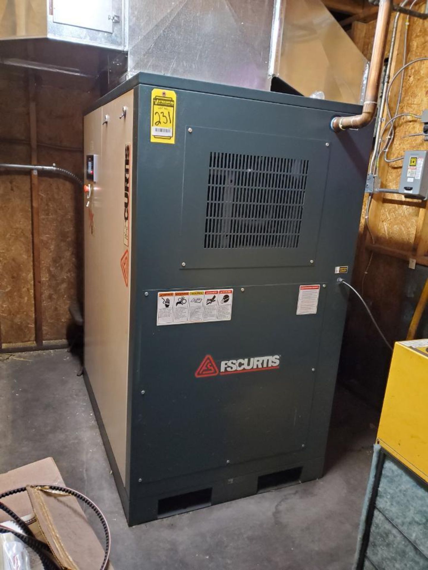 2018 FS CURTIS NX B37 50-HP ROTARY SCREW AIR COMPRESSOR, 125 PSI, S/N NB37H18084,  MODEL - Image 2 of 12