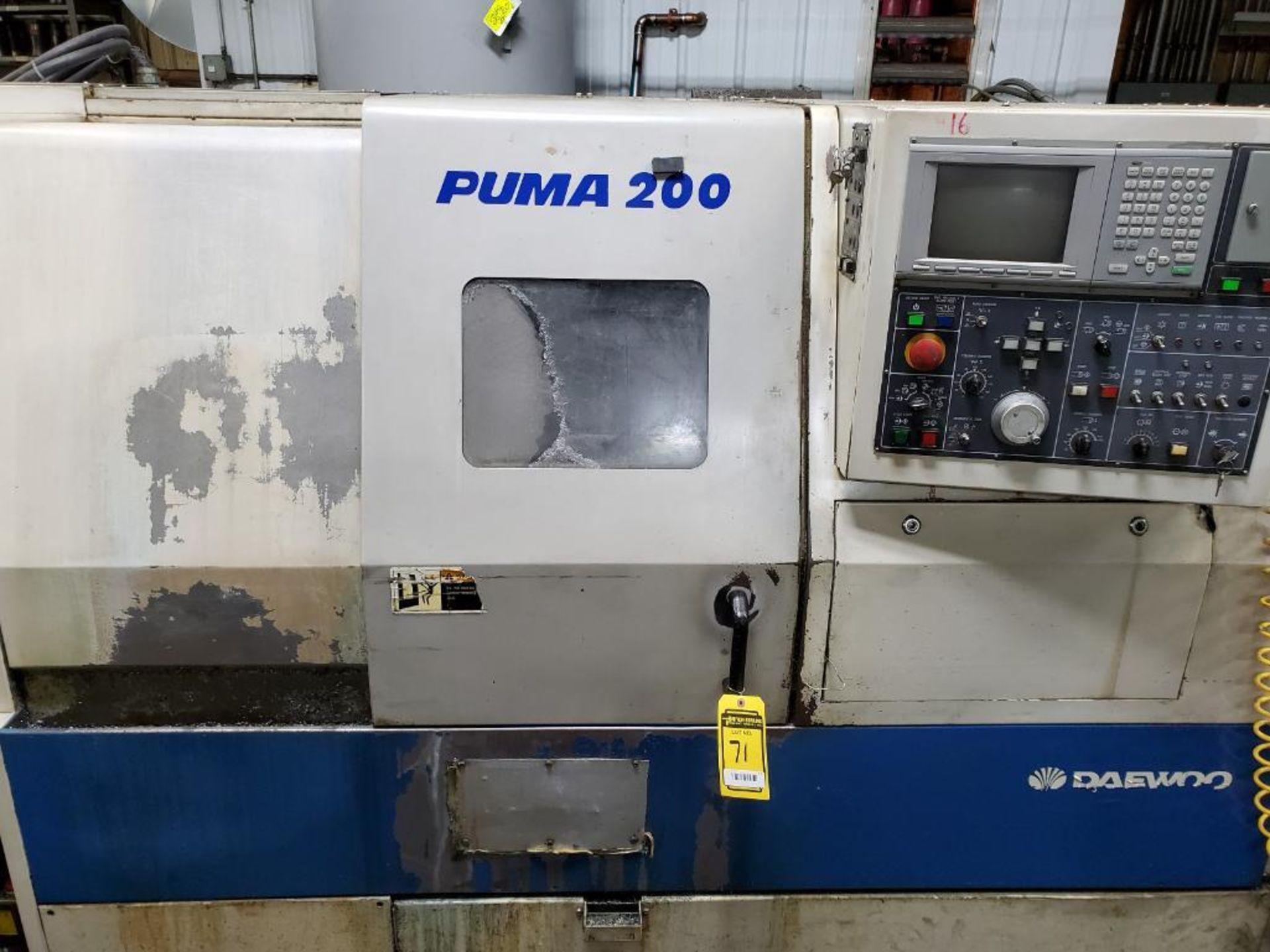 1998 DAEWOO PUMA 200 CNC LATHE, 12-STATION TURRET, 8'' 3-JAW CHUCK, TAILSTOCK, MITSUBISHI CONTROL, - Image 2 of 13