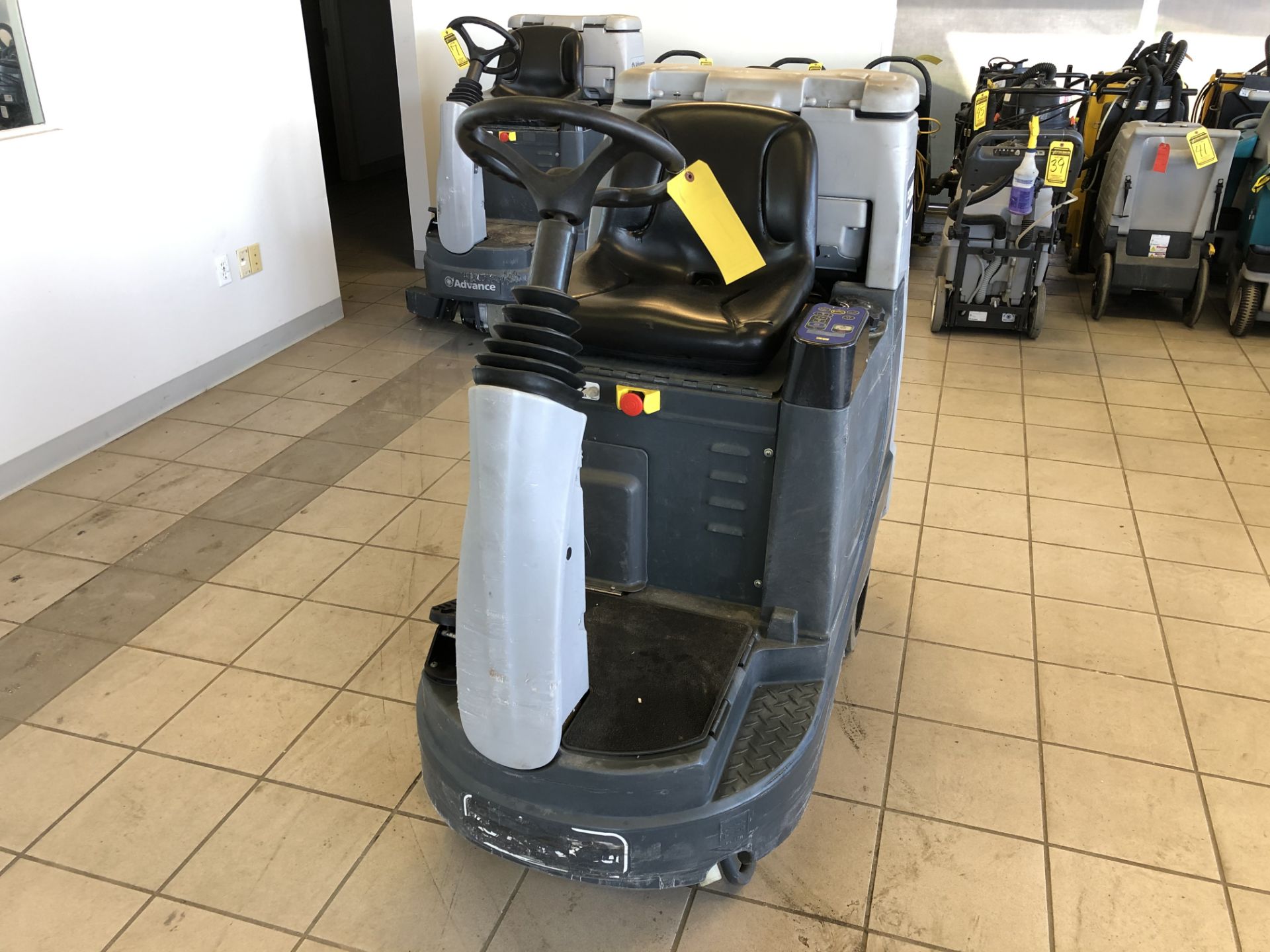 2016 ADVANCE RIDE-ON FLOOR SCRUBBER, MODEL: ES4000, S/N: 3000178054, 24-VOLT, WEIGHT: 1,447-LBS., - Image 2 of 9