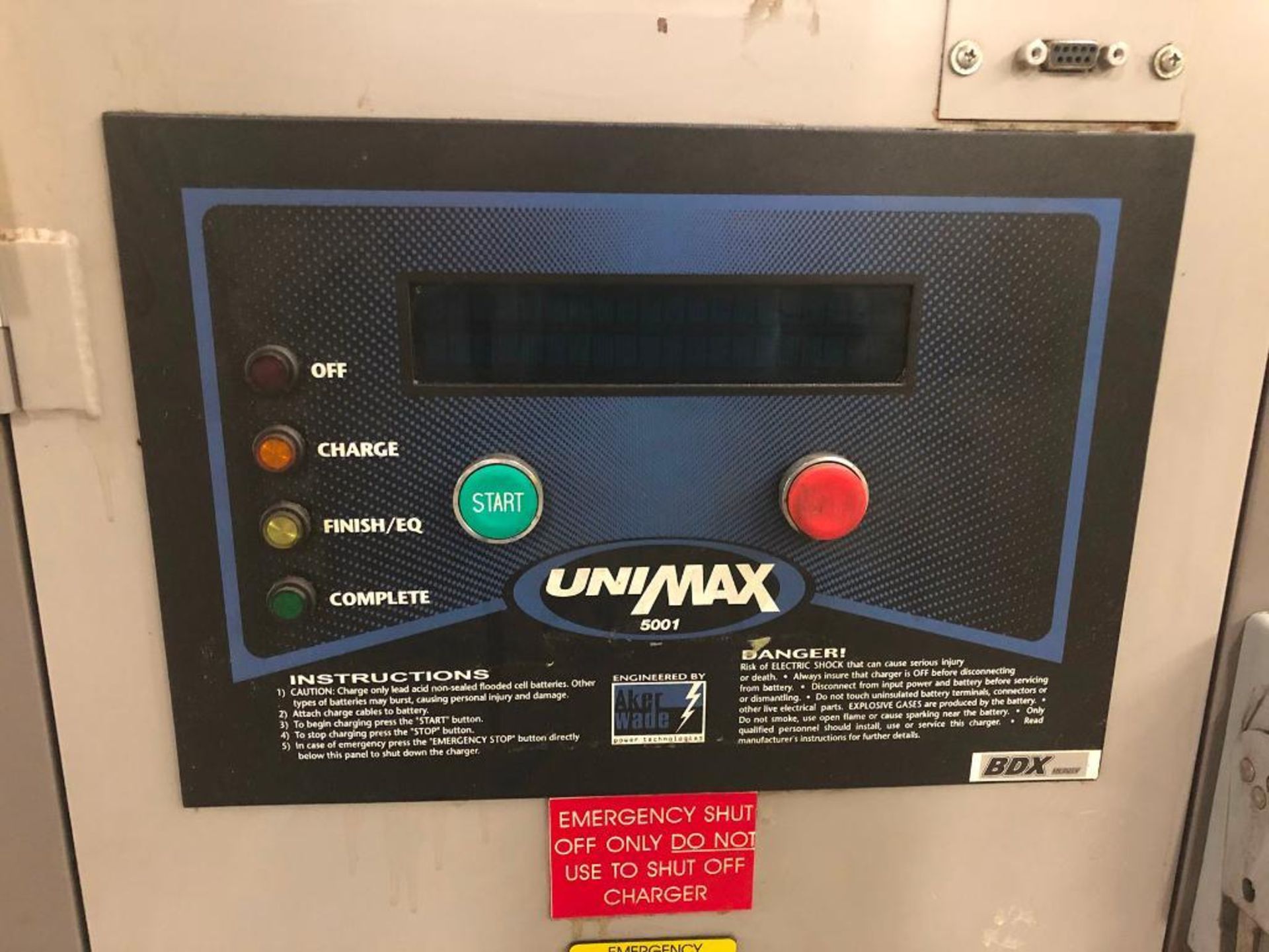 ENERSYS UNIMAX EXPRESS MULTI-VOLT INDUSTRIAL BATTERY CHARGER, MODEL UNIMAX 5001, OUTPUT 12-80 VDC AT - Image 5 of 6