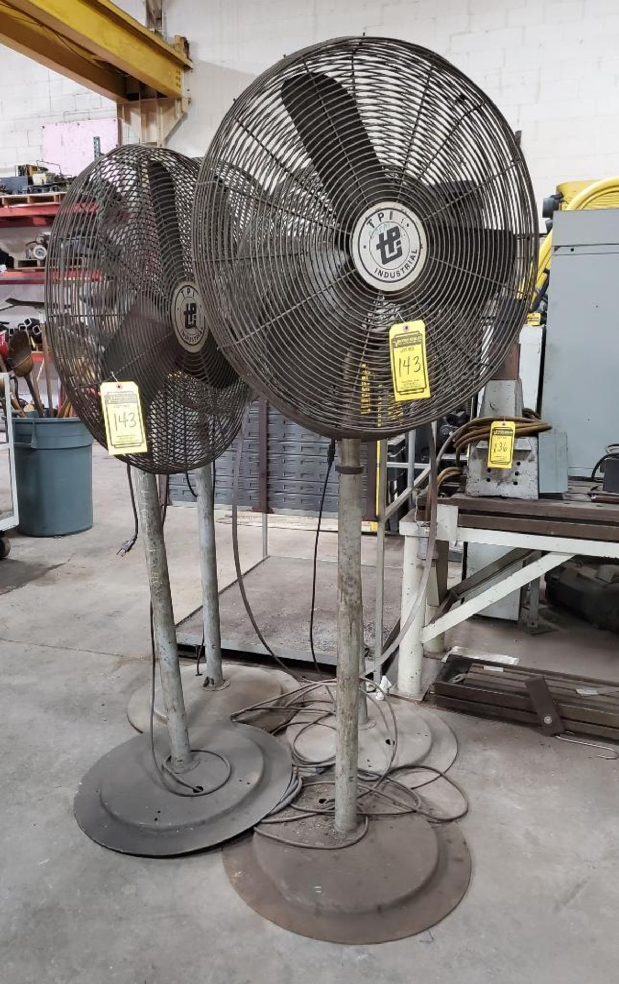 (4) TPI INDUSTRIAL PEDESTAL FANS