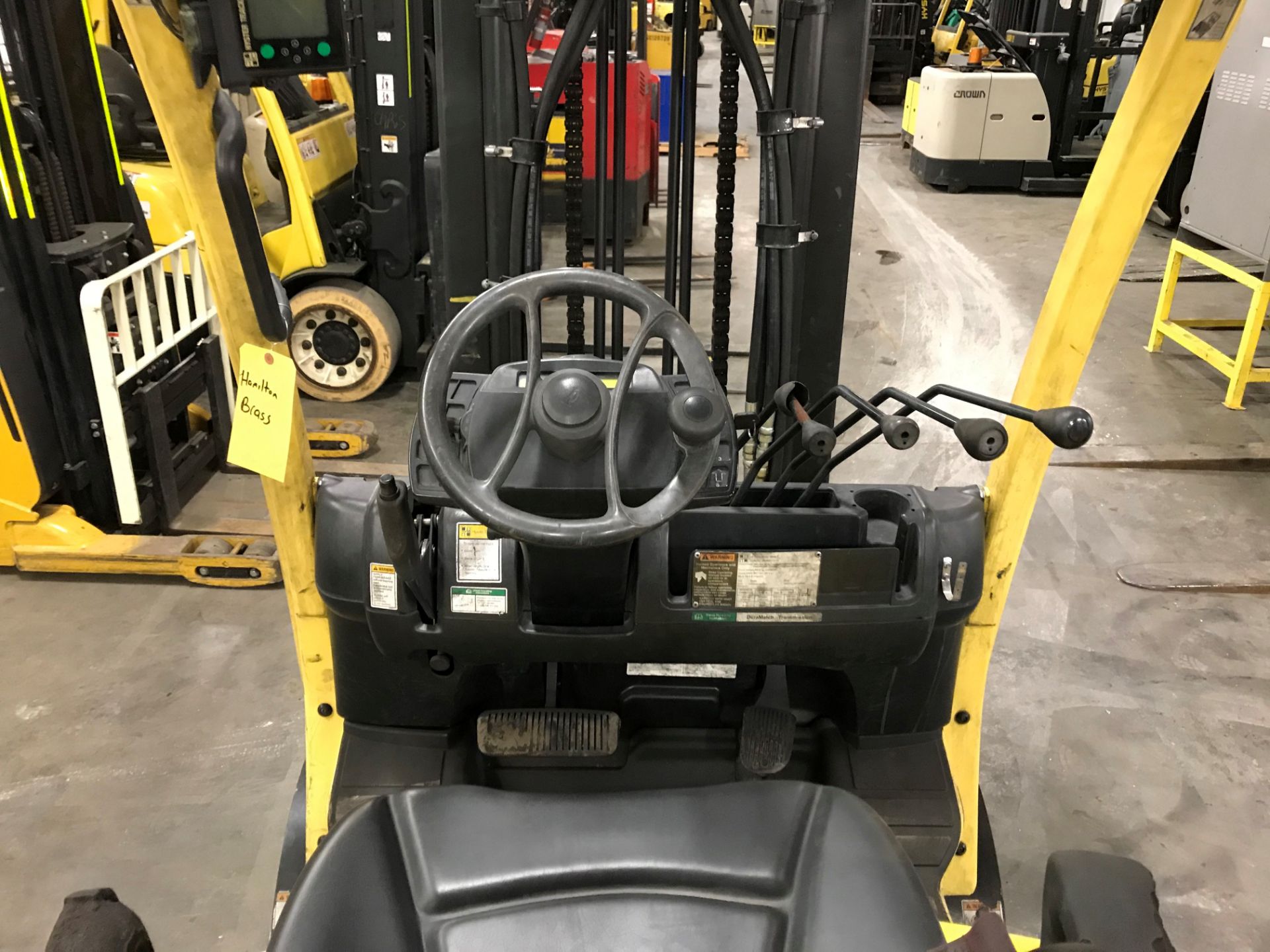 2015 HYSTER 8,000-LB. FORKLIFT, MODEL S80FT, 10,225 HOURS, 2-STAGE MAST, SOLID CUSHION TIRES, LPG, - Image 5 of 5