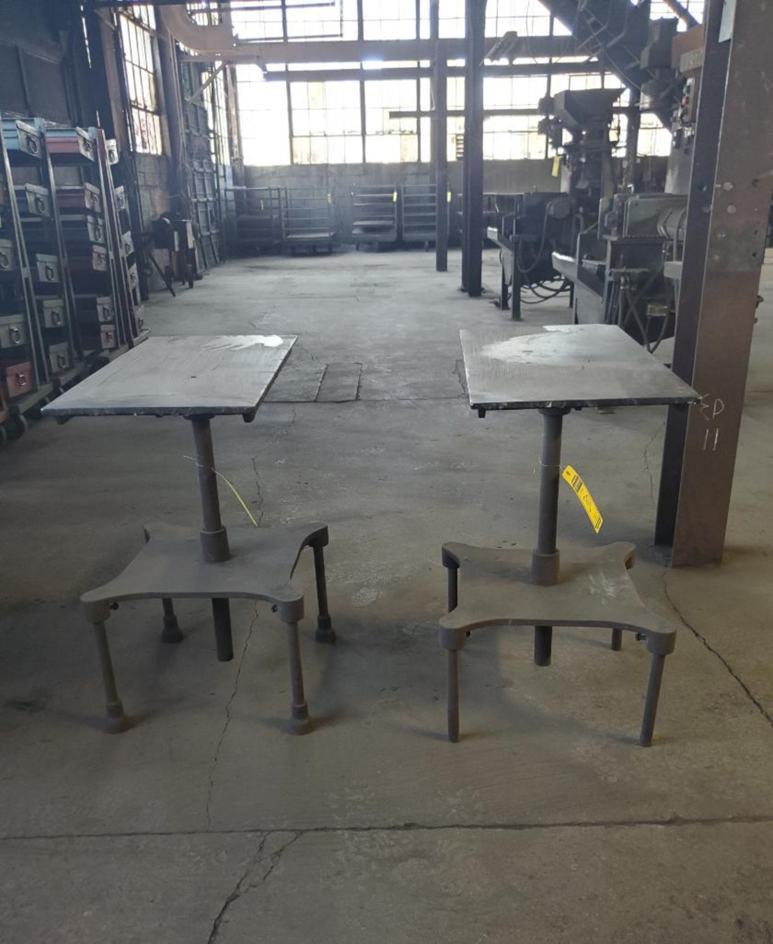 (2) STEEL TABLES