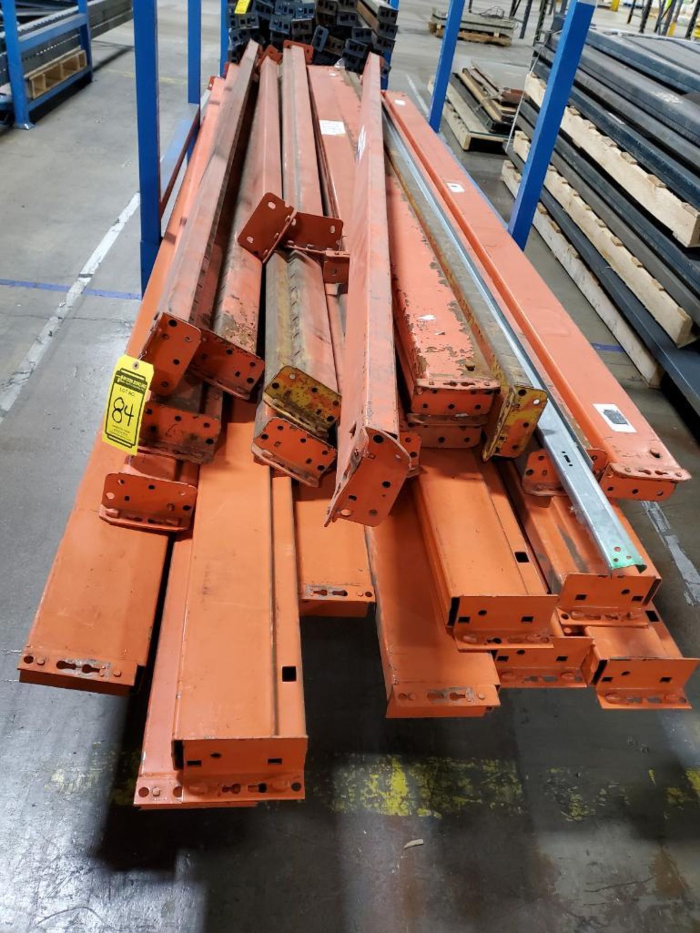 (7X) 16' X 42'' UPRIGHTS AND 138'' & 96'' BEAMS (DISASSEMBLED ON GROUND) - Image 4 of 6