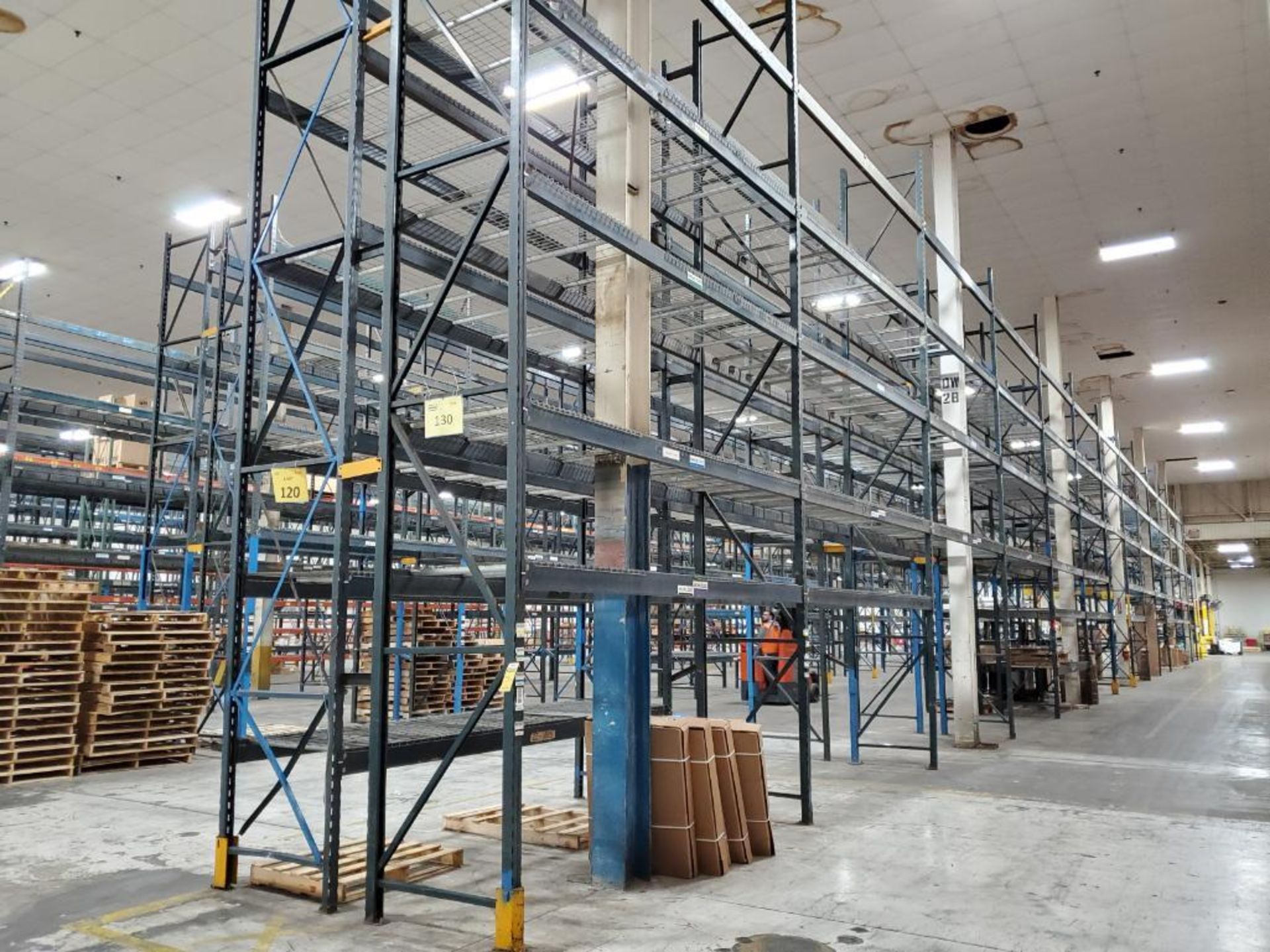 (28X) BAYS OF 20' X 42'' RIDG-U RAK SLOT/CLIP LOCK PALLET RACKING, 20' X 42'' UPRIGHTS, 12' X 5''