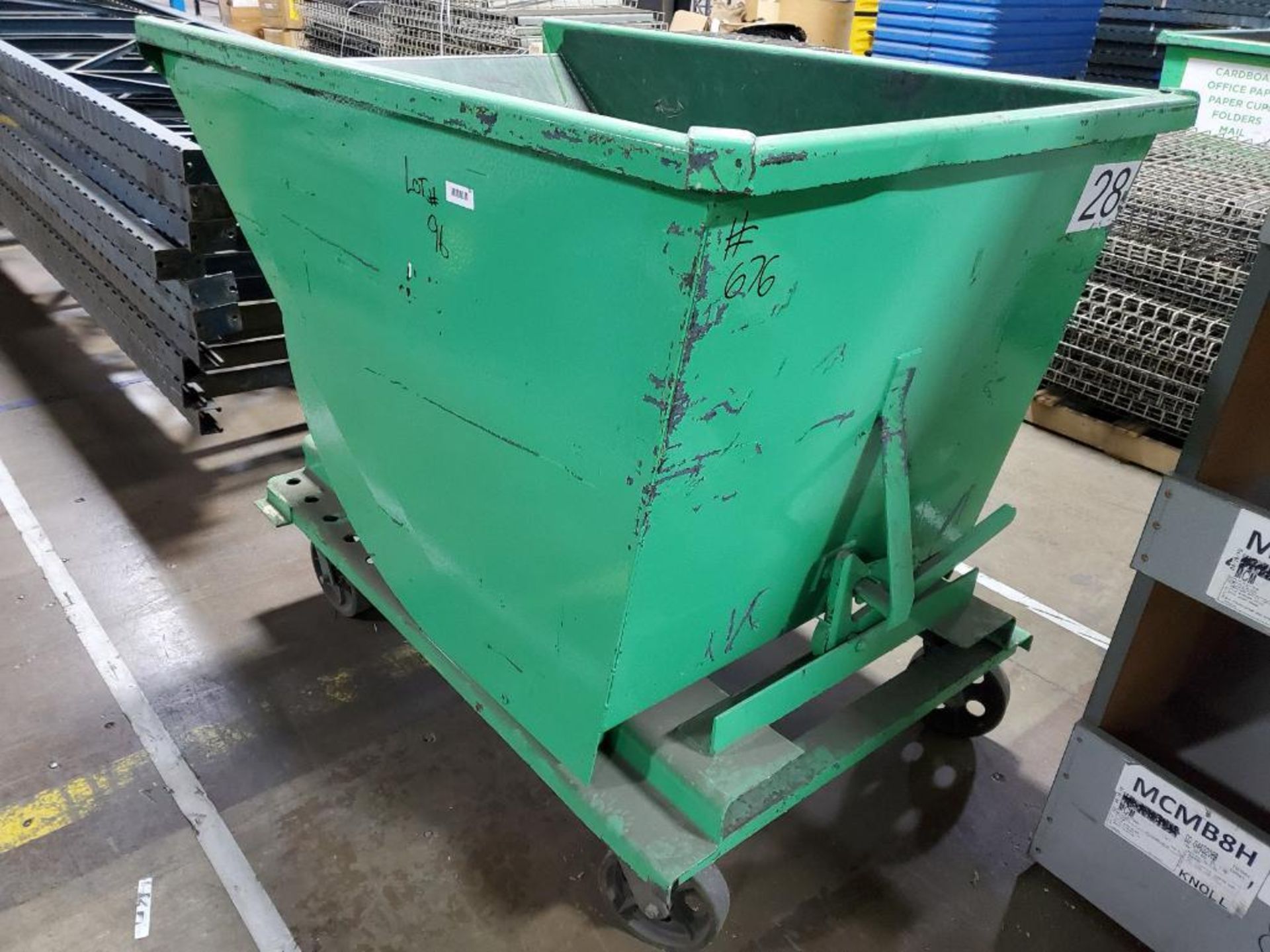 1.5 CU. YD. SELF-DUMPING TRIP HOPPER ON CASTERS - Image 3 of 4