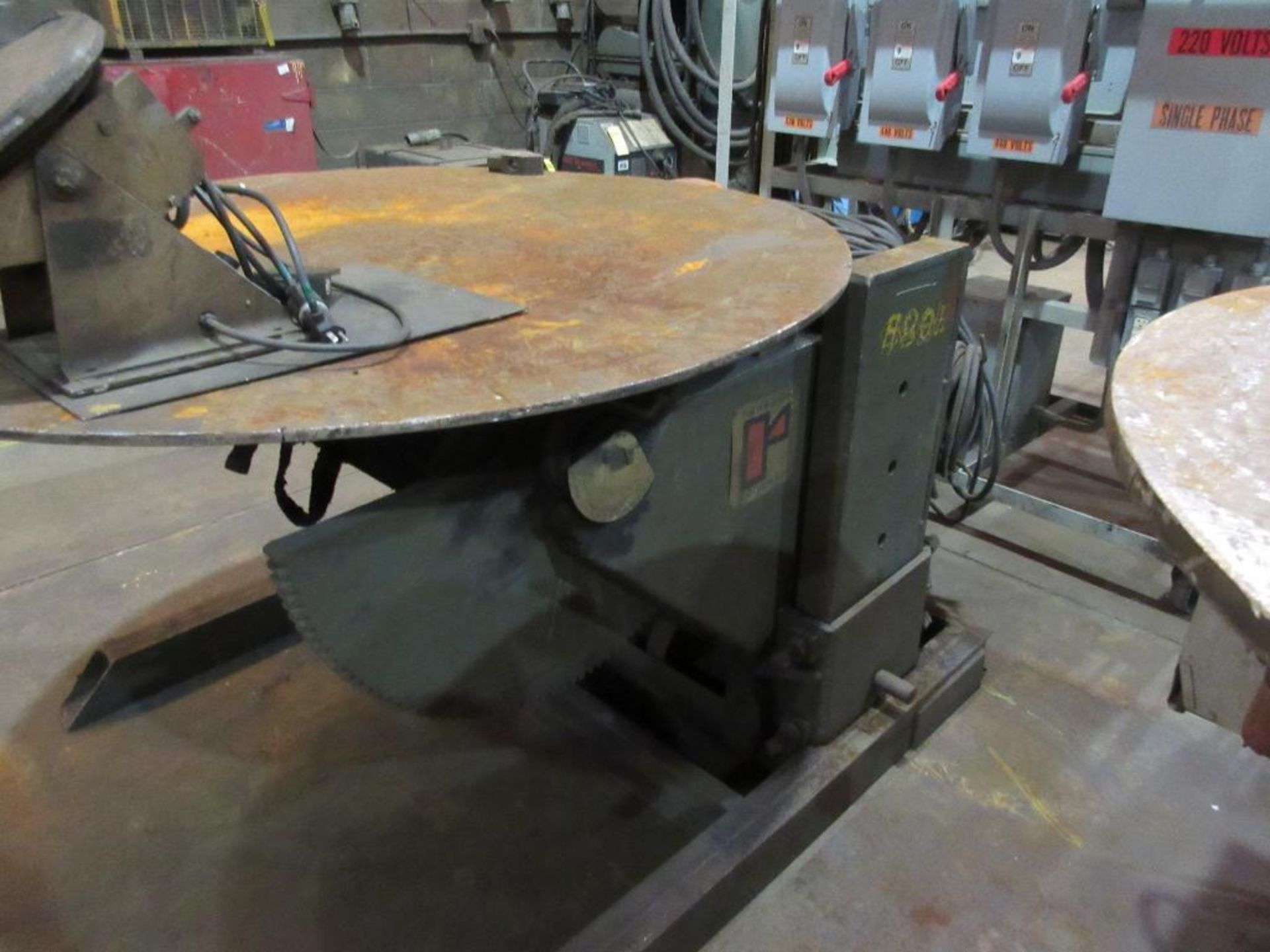 RANSOME WELDING POSITIONER 60'' TABLE UP TO 4,000 LBS MAX WITH FOOT CONTROL, BUILT 5-71, 140/3/60, - Image 5 of 6