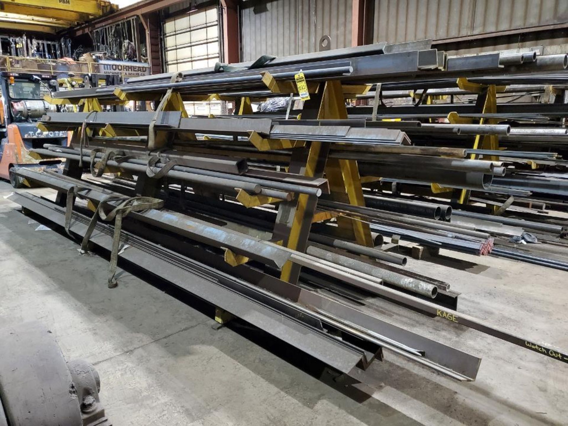 ASSORTED STEEL STOCK, ANGLE IRON, PIPE