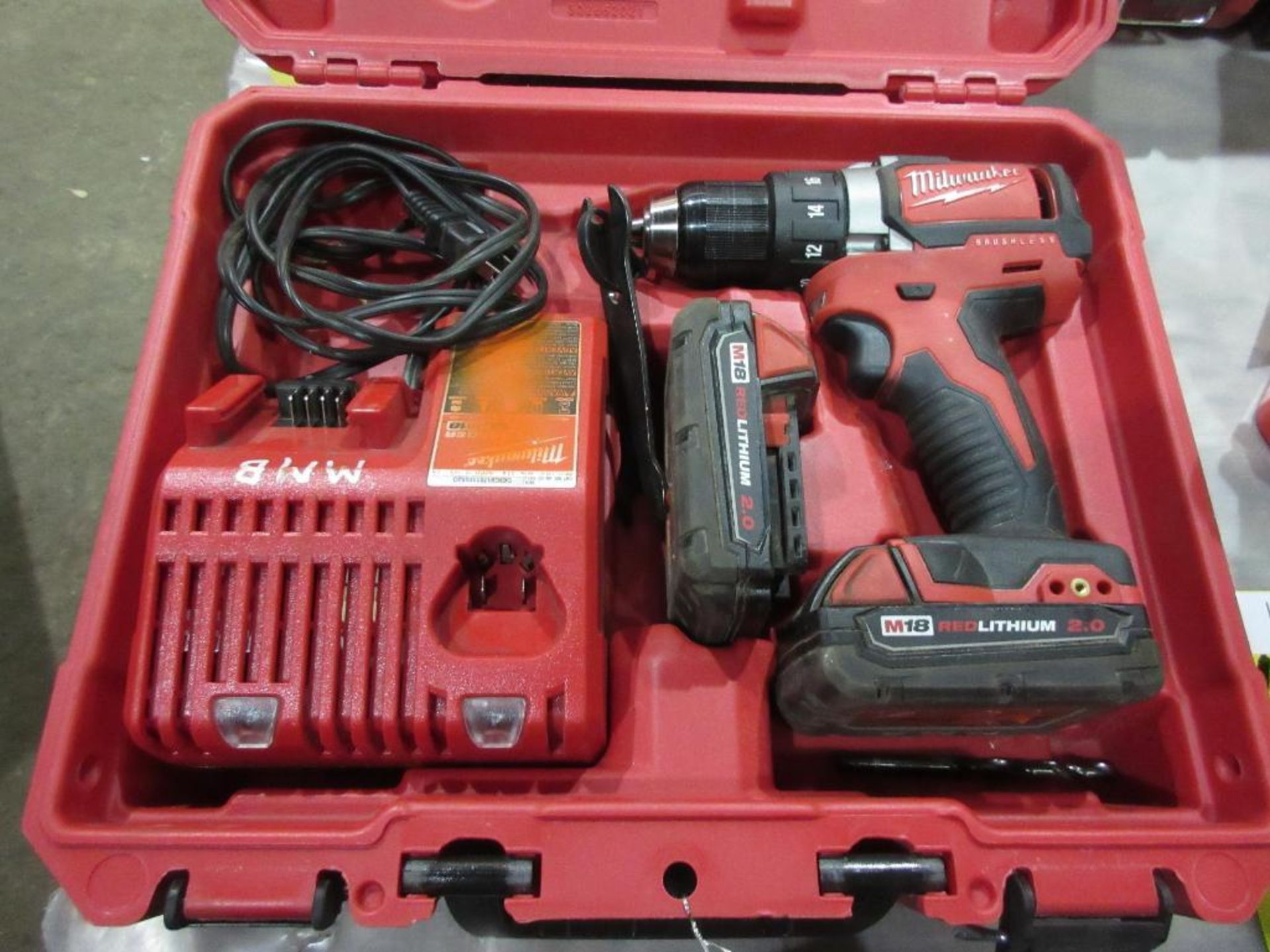 MILWAUKEE 18 V. 1/2'' DRILL/DRIVER SET, (2) BATTERIES & CHARGER