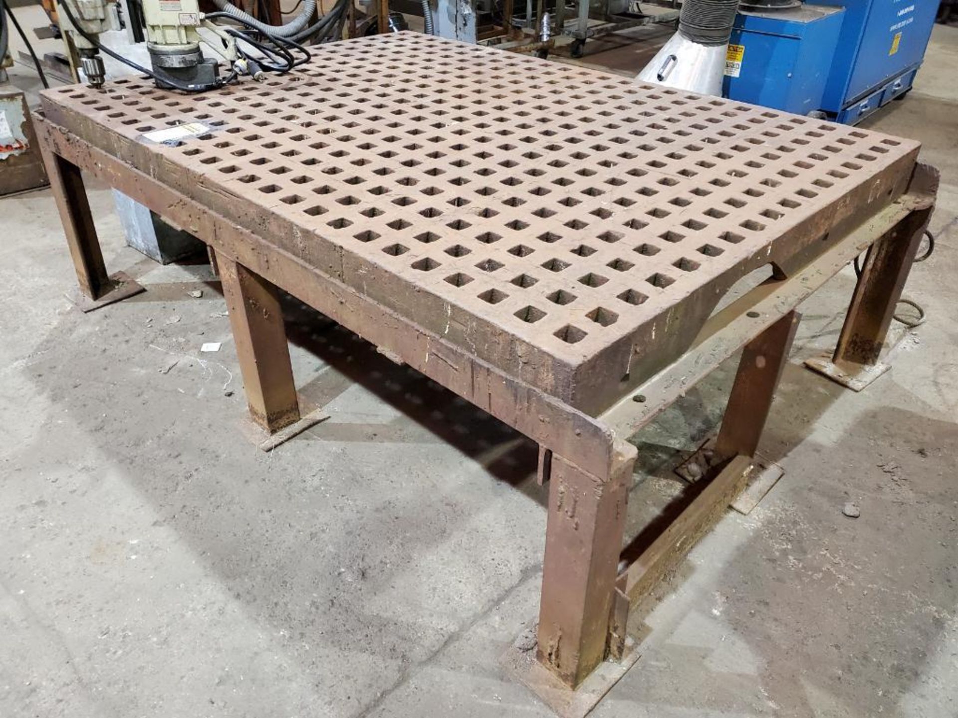 ACORN FIXTURE/ WELDING TABLE, APPROX. 61 X 86 '' X 6'' THICK - Image 3 of 10