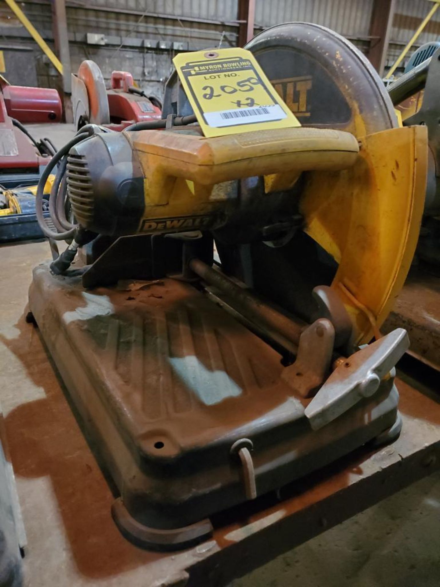 (2) DEWALT 14'' CHOP SAWS, 110 V. - Image 3 of 8