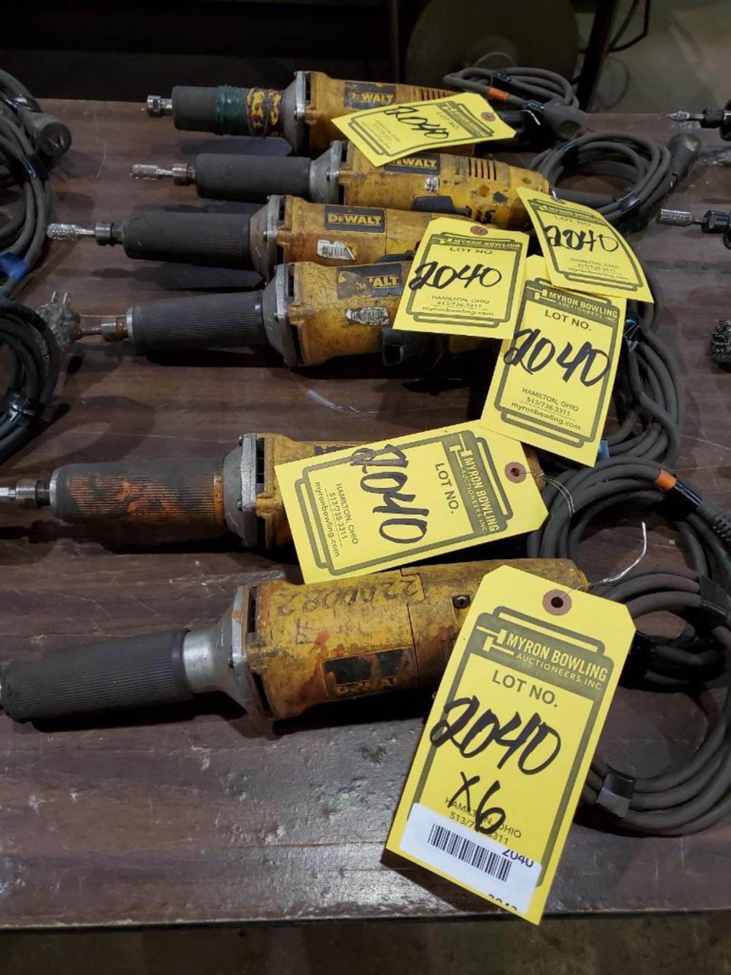 (6) DEWALT DIE GRINDERS, 110 V. - Image 2 of 6