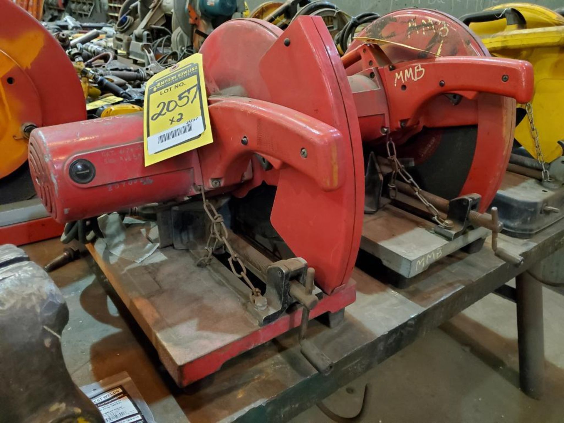 (2) MILWAUKEE 14'' CHOP SAWS, 110 V. - Image 4 of 8