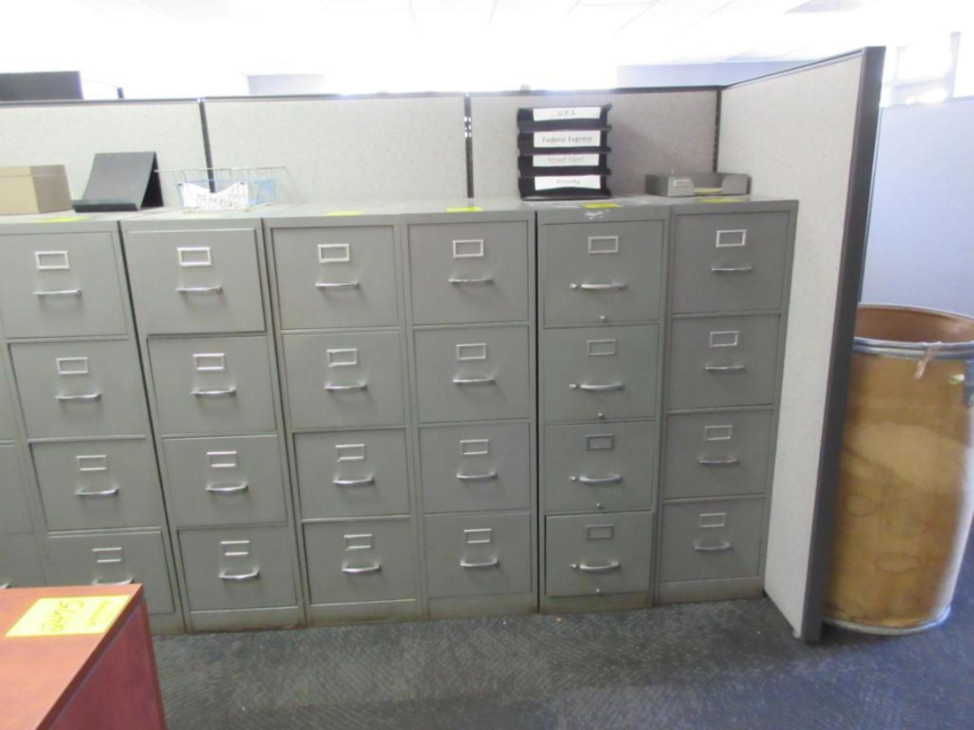 OFFICE AND CONTENTS: DESK CHAIRS FILE CABINETS SHELVING UNIT 2-DOOR CABINET TABLES CUBICLE PANELS - Image 15 of 17