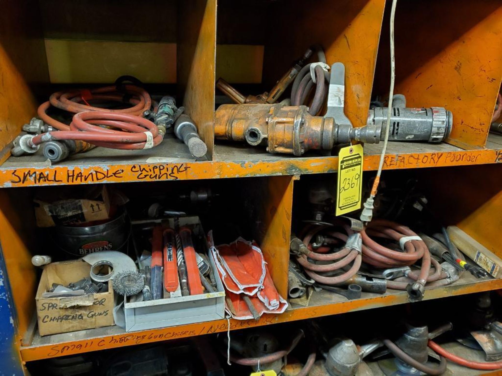 CONTENTS OF SHELVING UNIT, METABO GRINDERS, MILWAUKEE DEEP CUT BAND SAWS, PNEUMATIC METAL CUTTING SA - Image 10 of 18