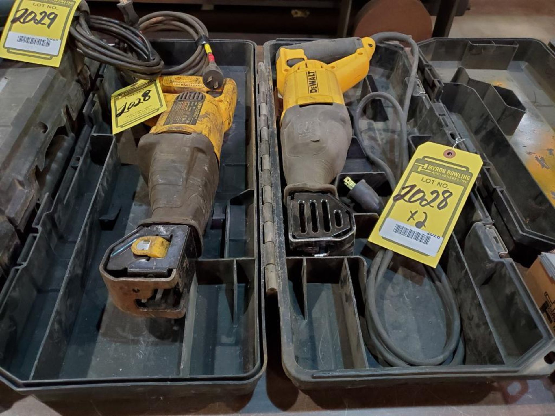 (2) DEWALT SAWZALLS, 110 V.