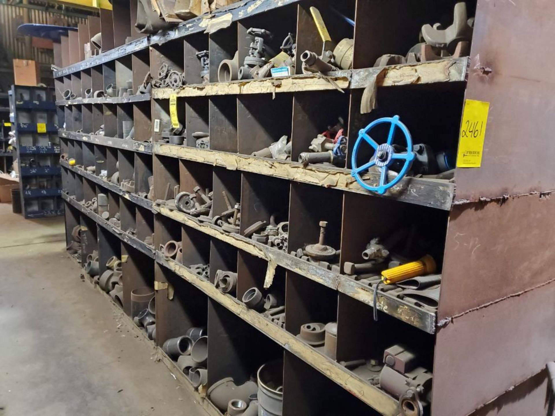 LARGE QUANTITY OF PIPE FITTINGS, FUSES, CHILL RINGS, PLANT SUPPORT AND SHELVING UNITS - Bild 2 aus 25