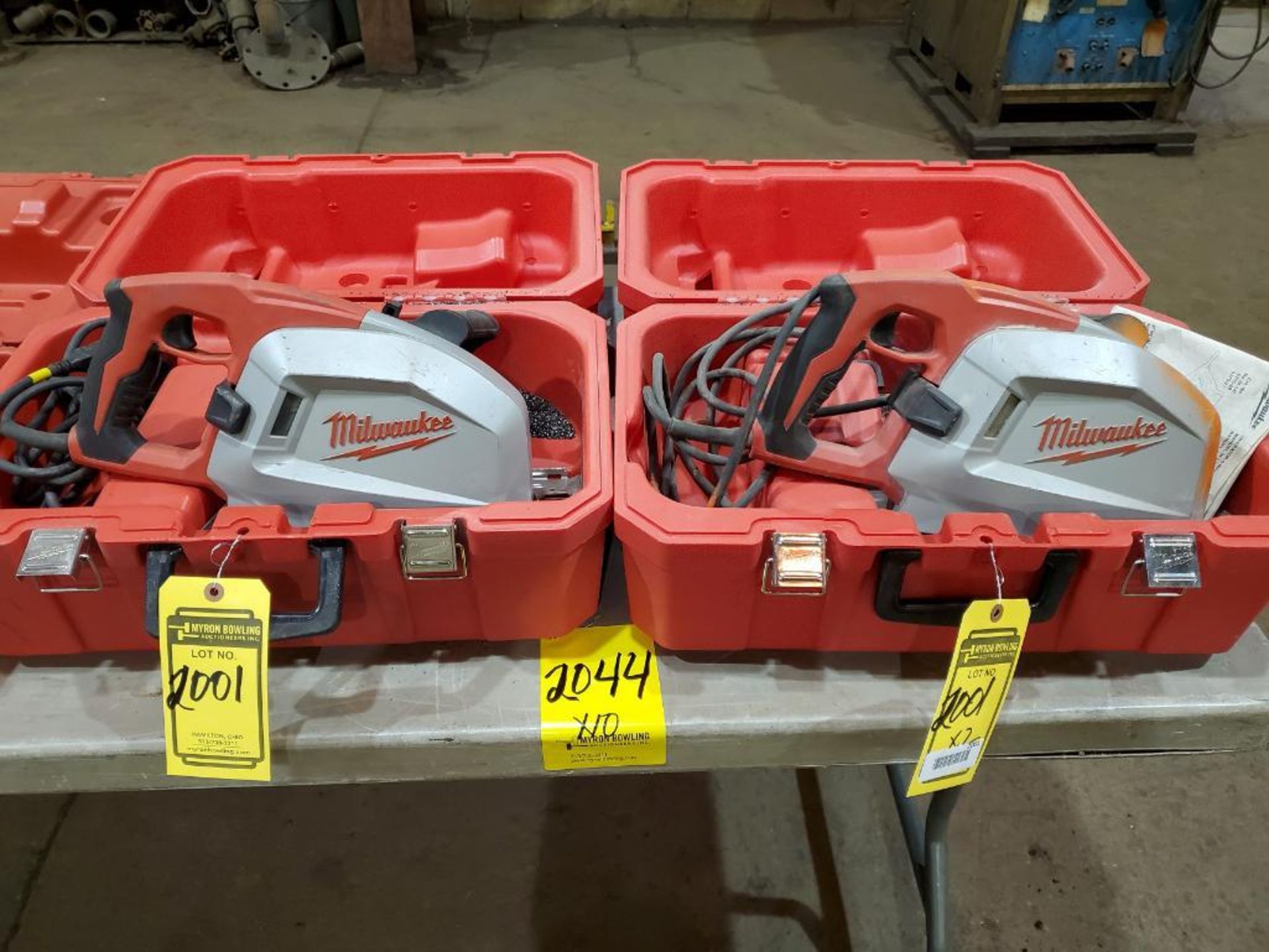 (2) MILWAUKEE 8'' METAL CUTTING SAWS, MODEL 6470-20-21, 110 V.