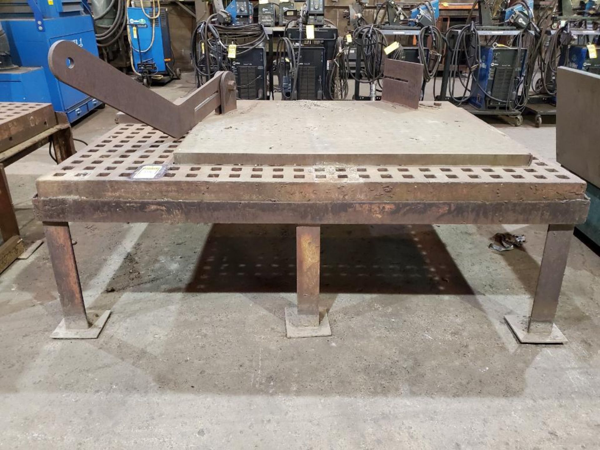 ACORN FIXTURE/ WELDING TABLE, APPROX. 61 X 86 '' X 2 1/2'' THICK