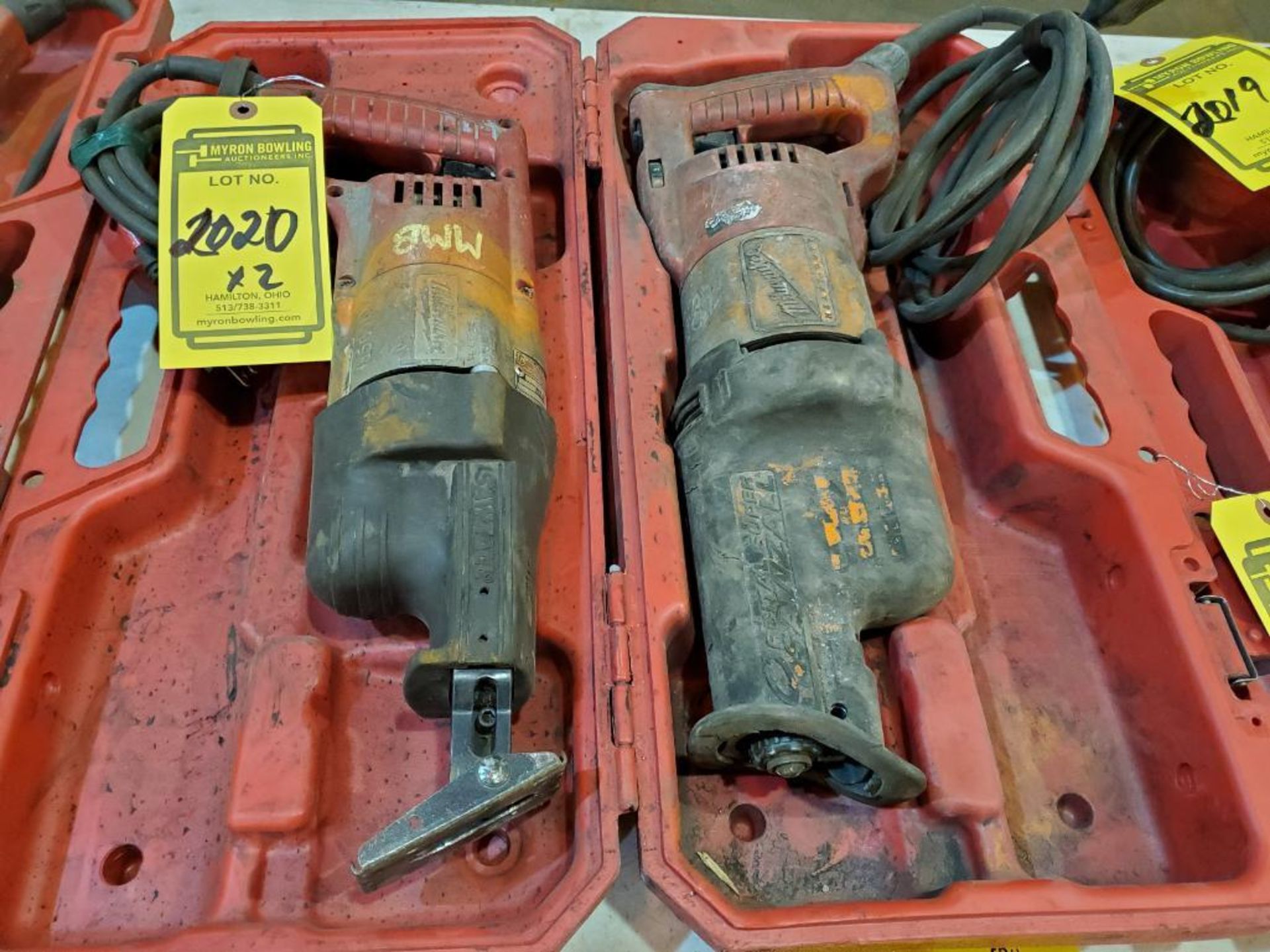 (2) MILWAUKEE SUPER SAWZALLS W/ CASE, 110 V. - Image 2 of 6