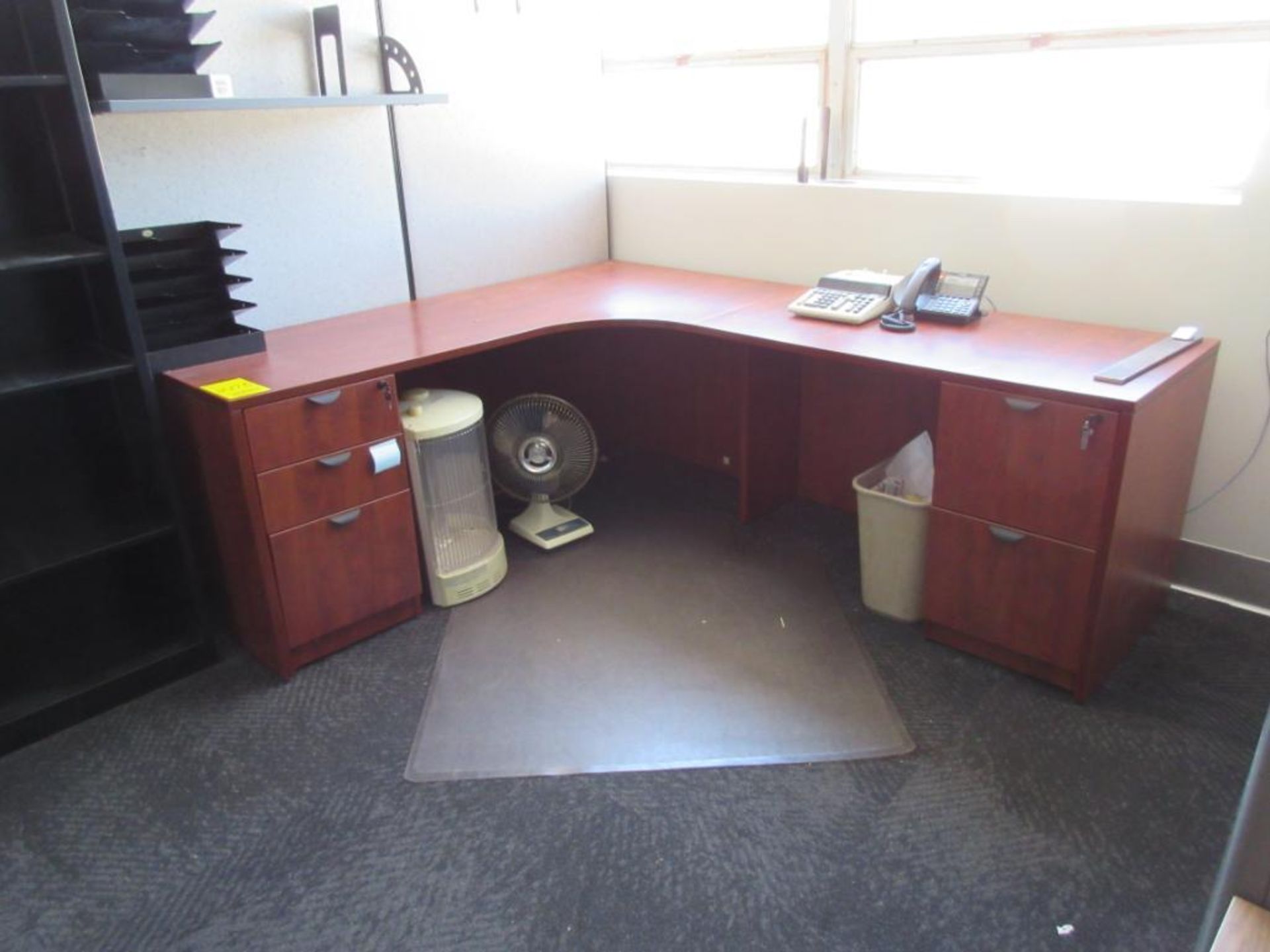 OFFICE AND CONTENTS: DESK CHAIRS FILE CABINETS SHELVING UNIT 2-DOOR CABINET TABLES CUBICLE PANELS - Image 9 of 17
