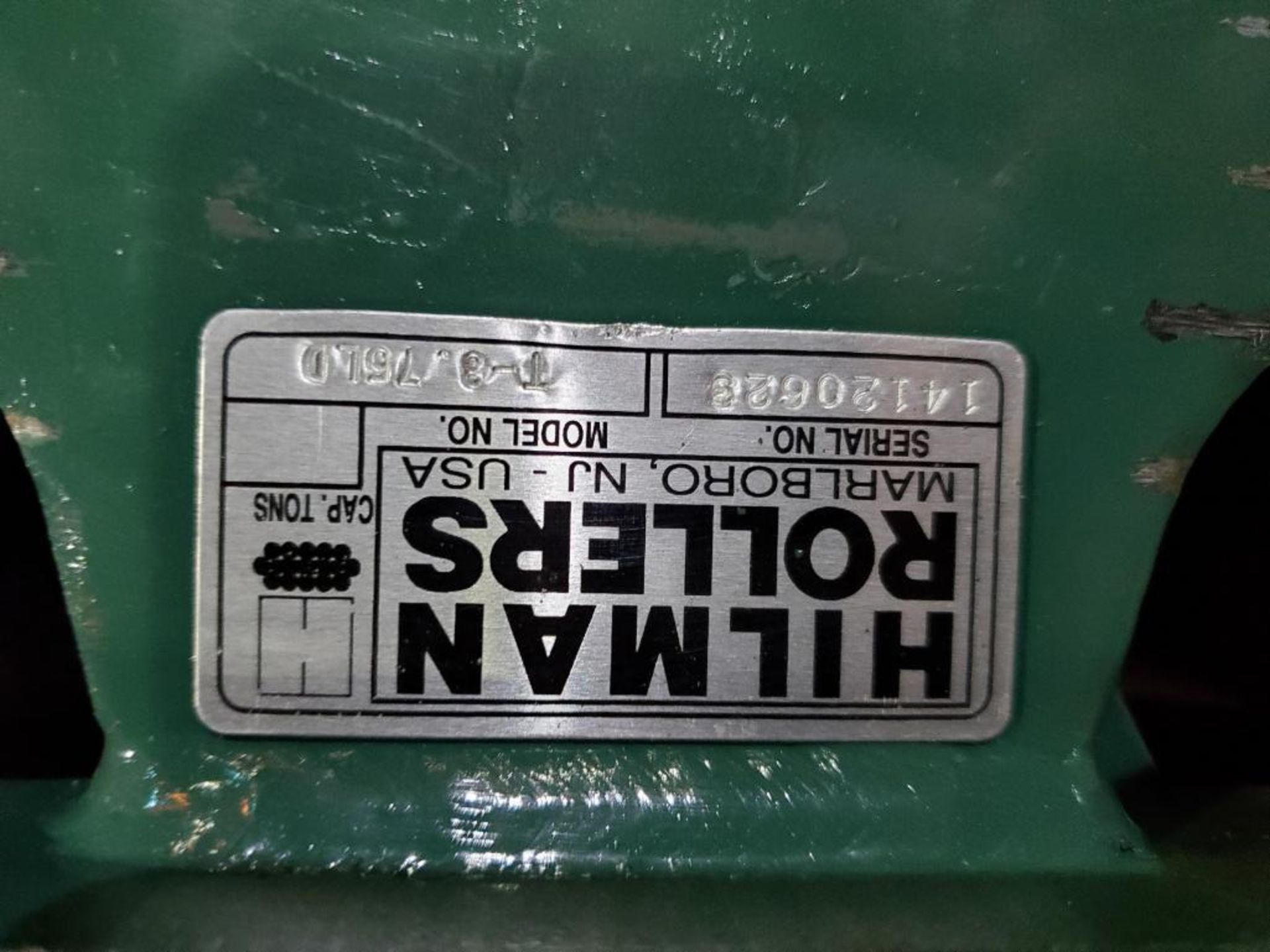 HILMAN ROLLER SET IN CASE, TOTAL CAPACITY 15 TON, 3.75 PER SKATE (4) SKATES, MODEL T-3.74LD, S/N 141 - Image 8 of 8