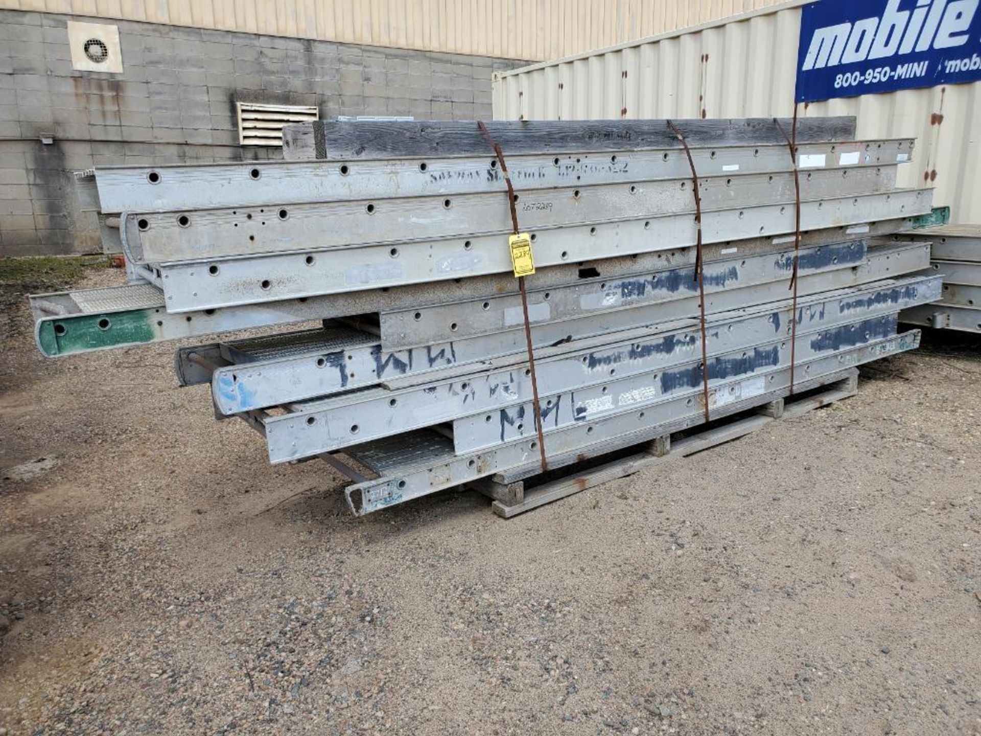 (13) ALUMINUM WALK PLANKS ASSORTED SIZES, UP TO 28'' X 37'