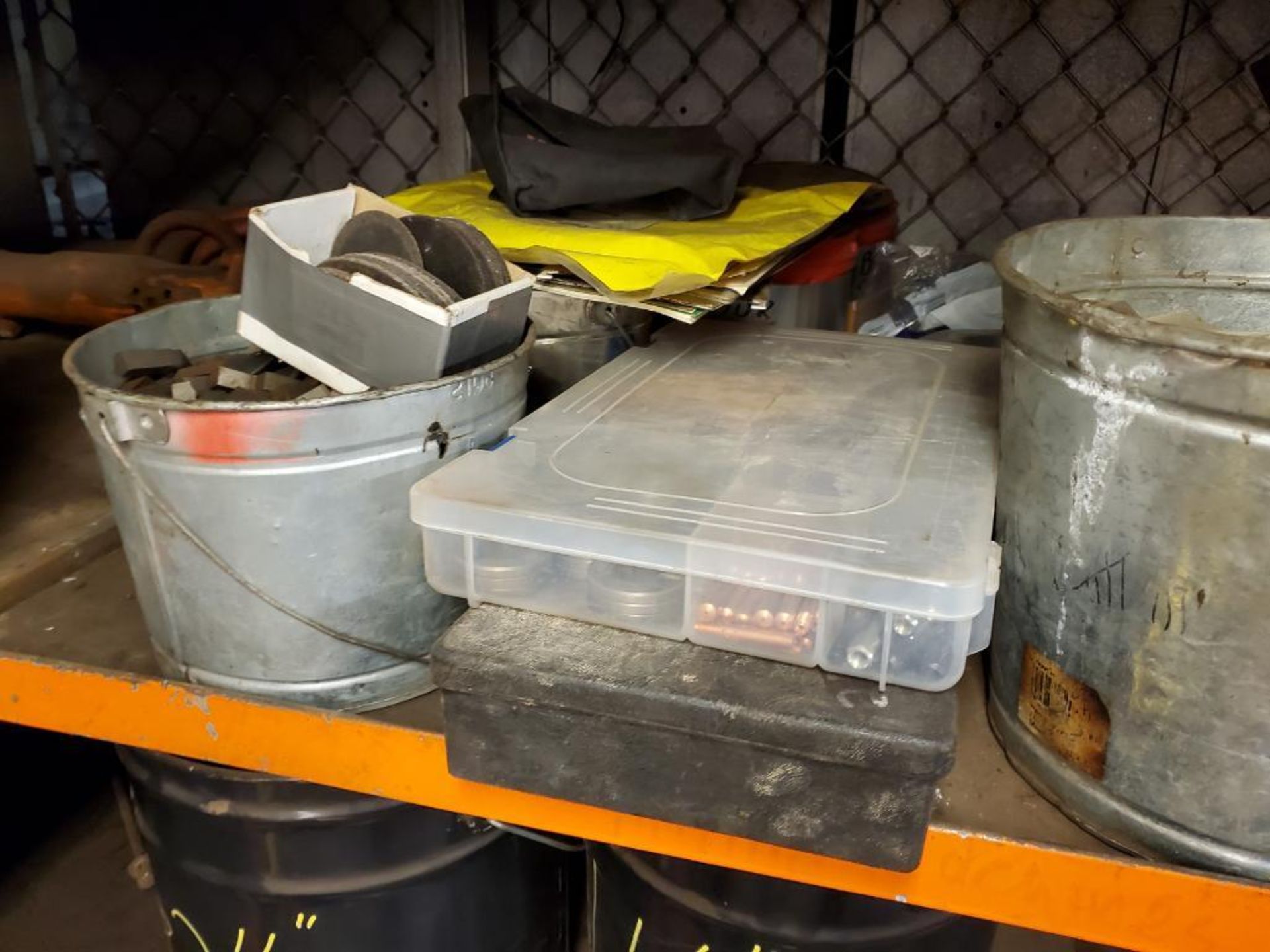 CONTENTS OF SHELVING UNIT, METABO GRINDERS, MILWAUKEE DEEP CUT BAND SAWS, PNEUMATIC METAL CUTTING SA - Image 16 of 18