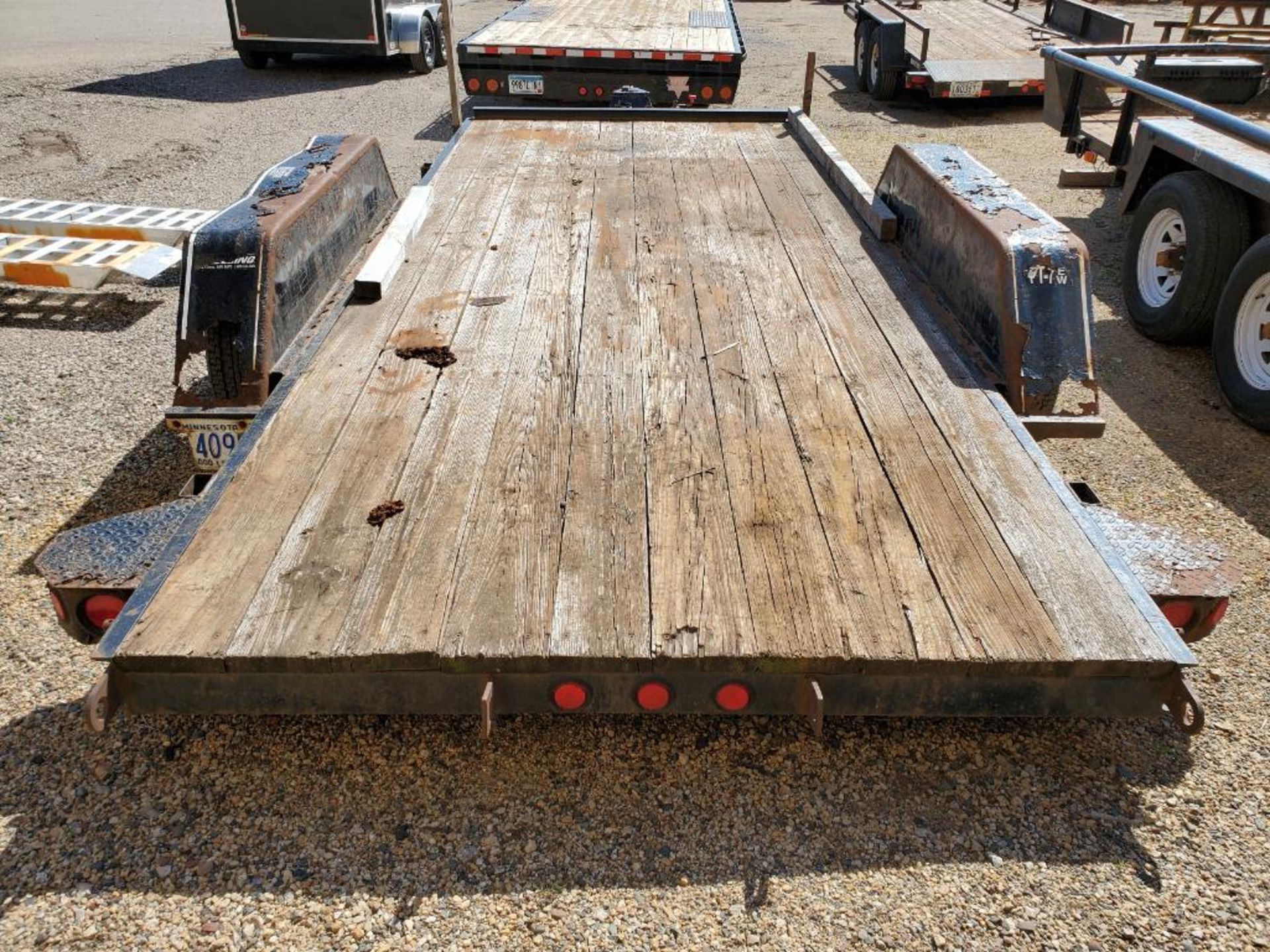 20' FELLING TRAILERS, DUAL AXLE FLATBED TRAILER 7,000 LB CAPACITY - Image 5 of 6