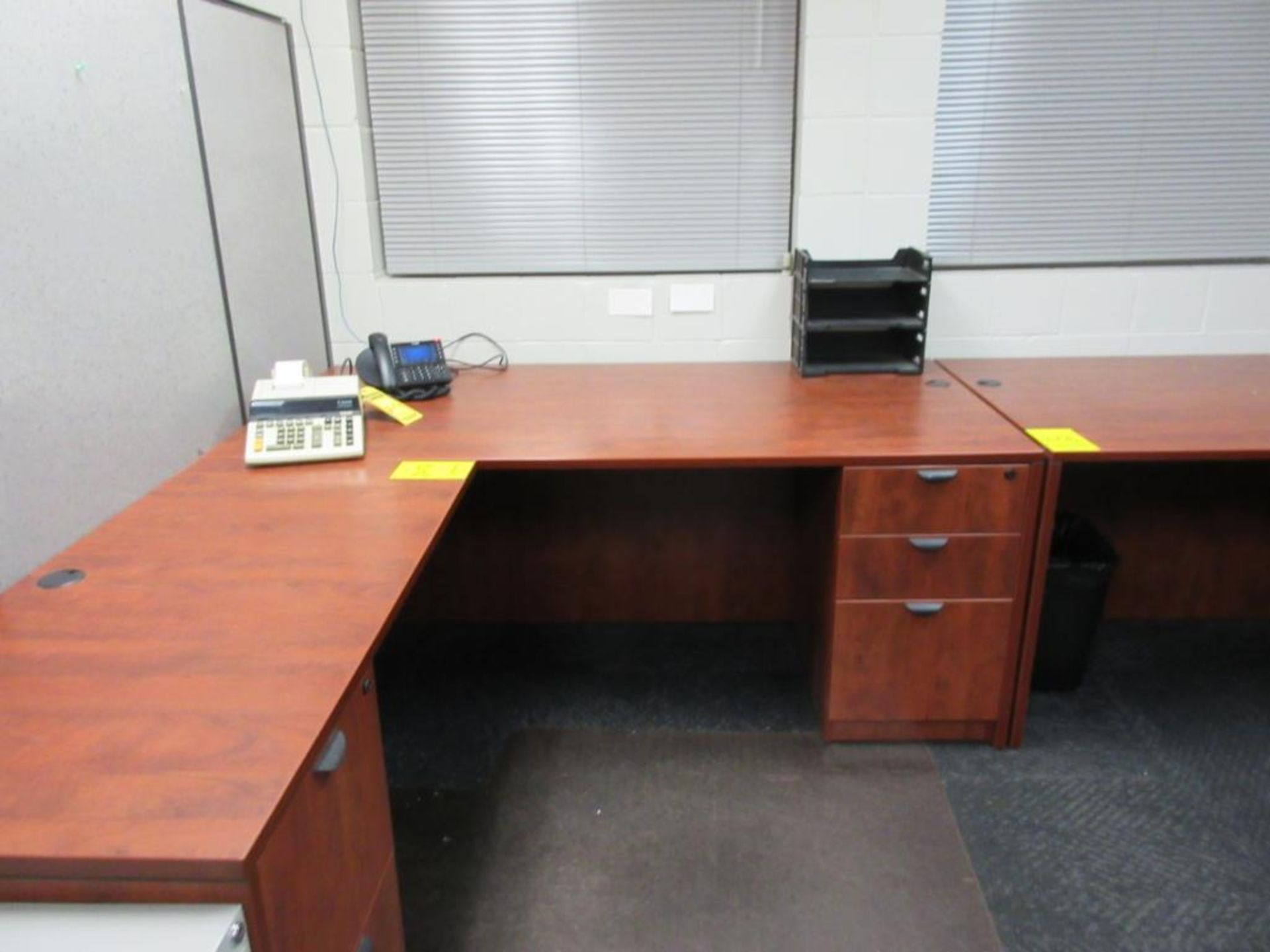 OFFICE AND CONTENTS: DESK CHAIRS FILE CABINETS SHELVING UNIT 2-DOOR CABINET TABLES CUBICLE PANELS - Image 8 of 9