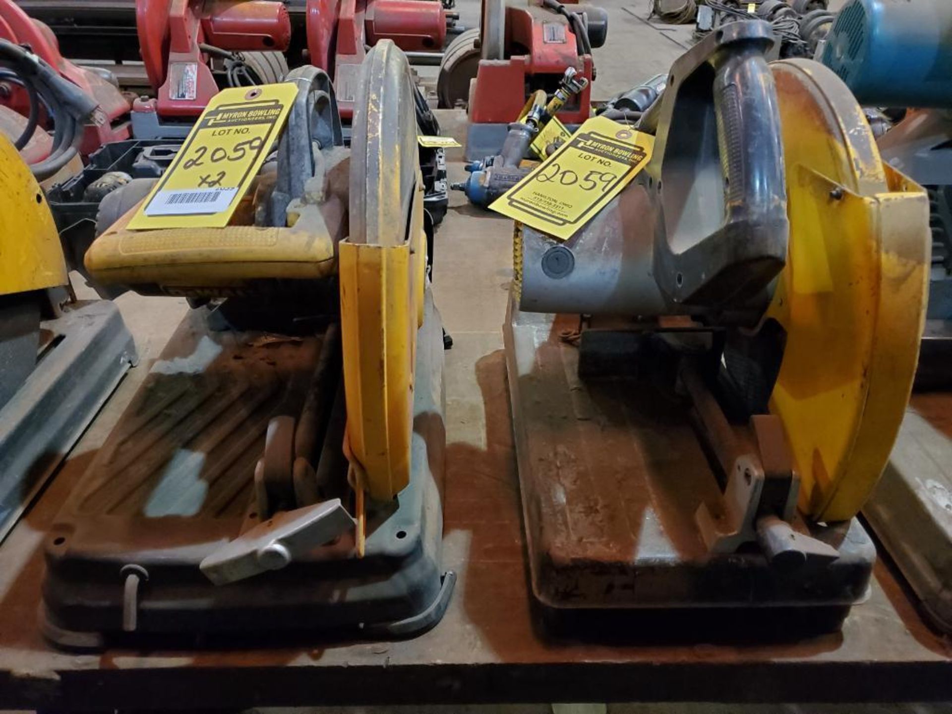 (2) DEWALT 14'' CHOP SAWS, 110 V. - Image 2 of 8