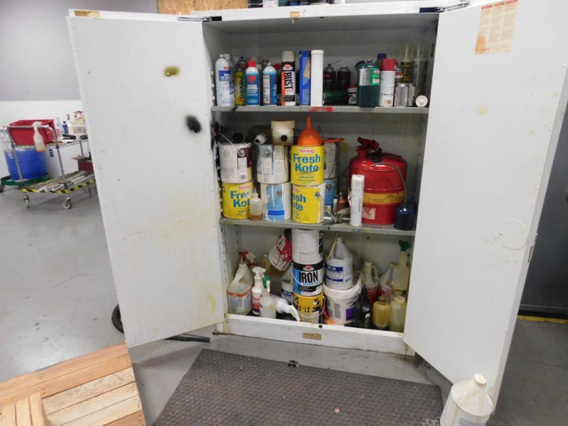 JUSTRITE FLAMMABLE STORAGE CABINET, 66''T X 43''W X 18''D