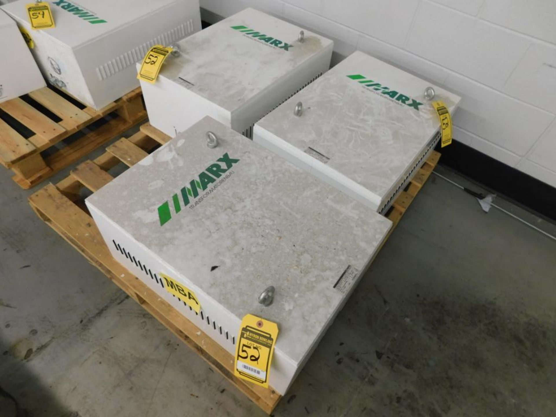 (3) MARX 55 KVA TRANSFORMERS, 3-PH, 3X440/460/480 PRIMARY VOLTS, 3X400 SECONDARY VOLTS