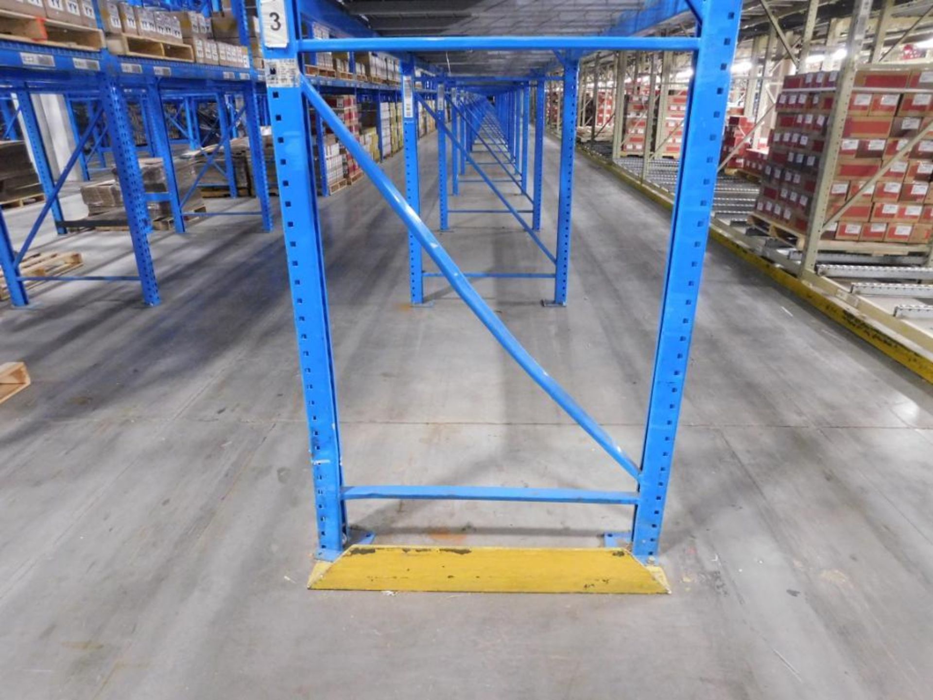 (30X) SECTIONS UNITED STEEL PRODUCTS & SPEEDRACK TEARDROP TYPE PALLET RACKING, (31) 42'' X 34' - Image 2 of 3