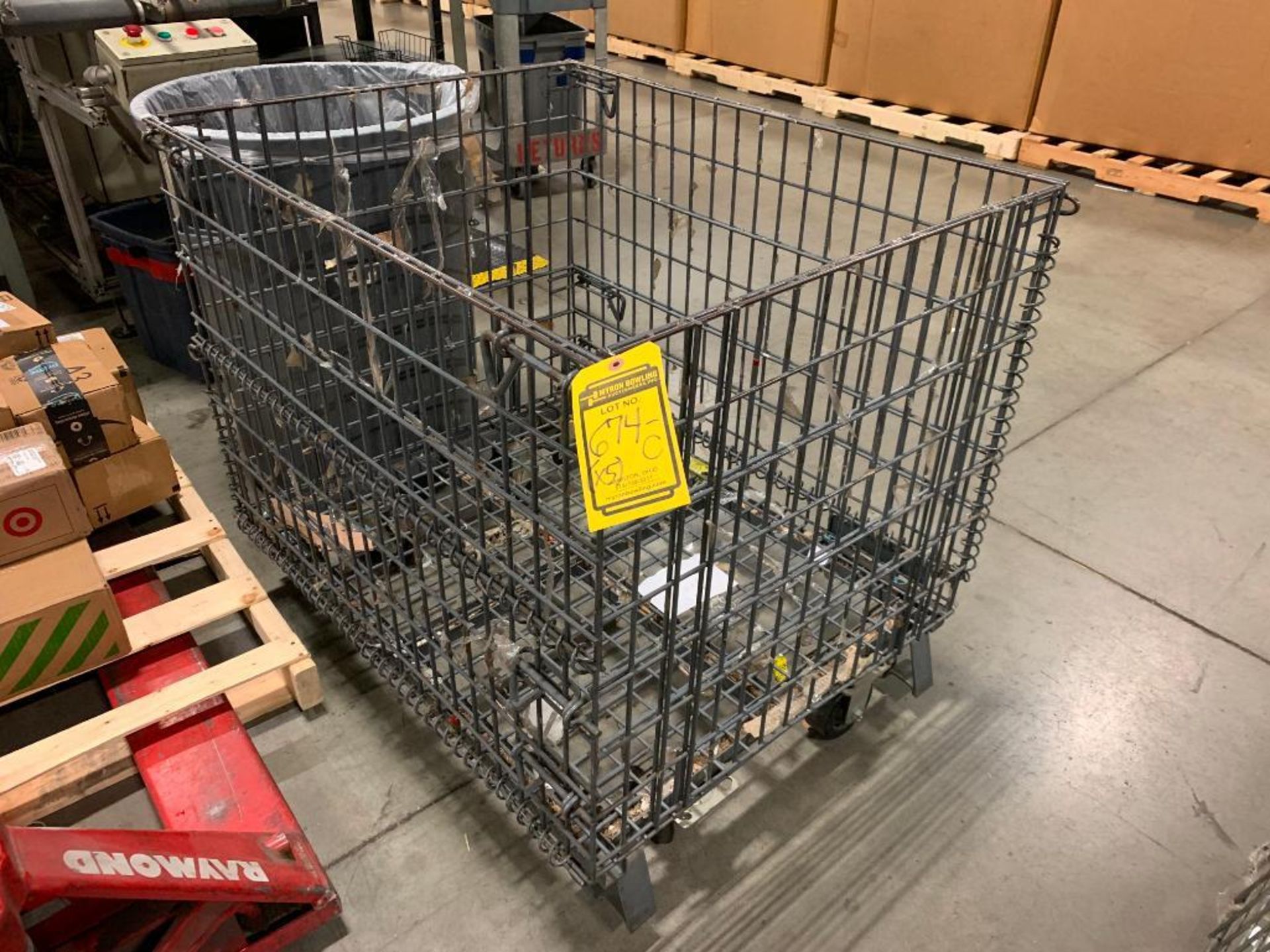 (5X) COLLAPSIBLE ROLLING WIRE BASKETS - Image 2 of 2