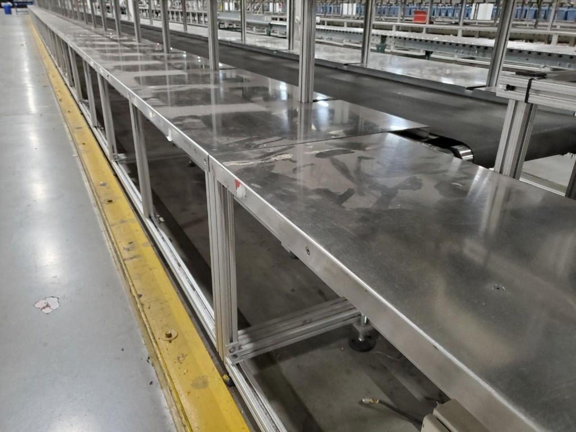 SORTING LINE, 130' OF 8'' BELT CONVEYOR, 126' OF 24'' BELT CONVEYOR, 130' OF ALUMINUM FRAMEWORK, - Image 18 of 18