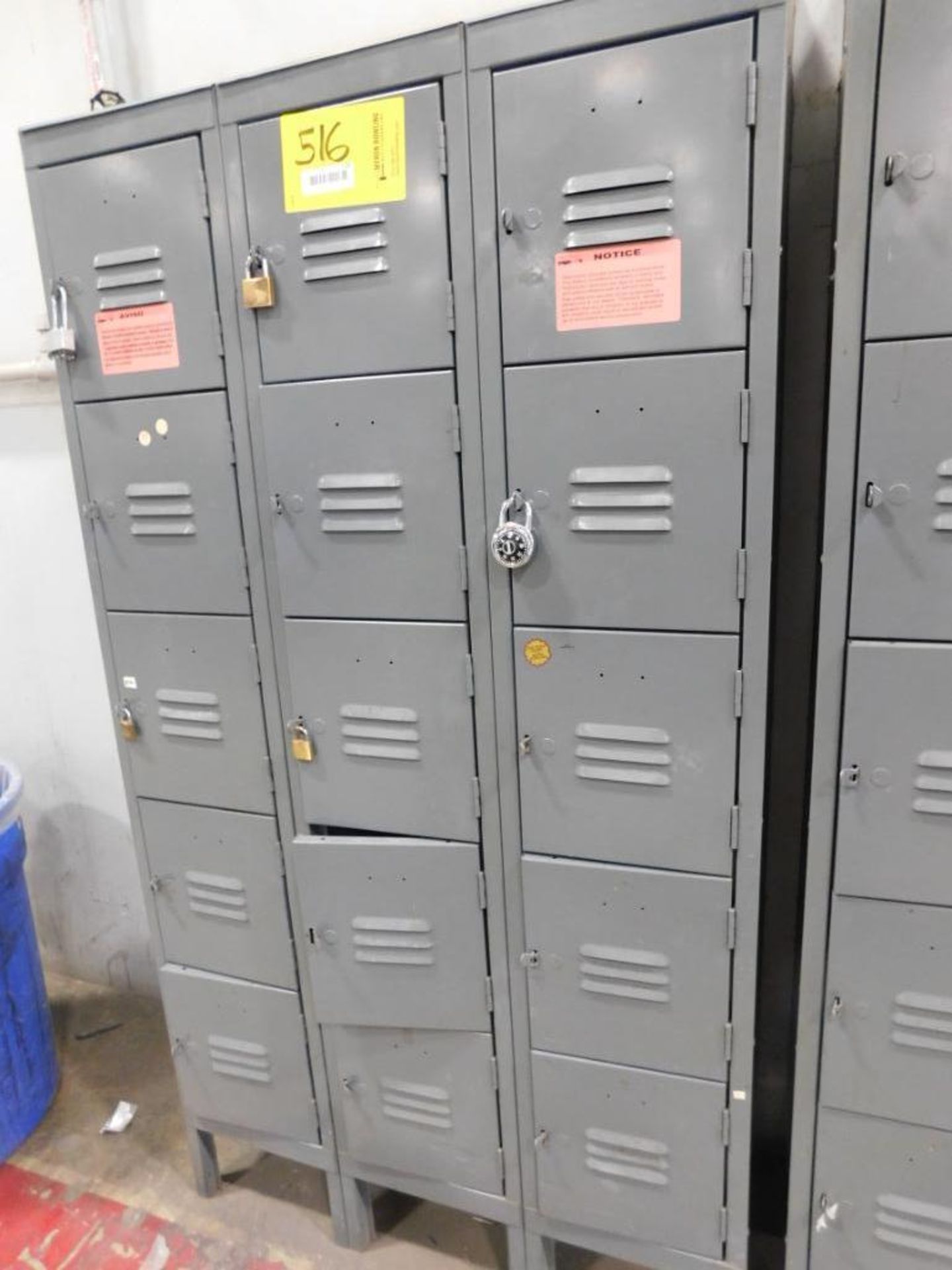 (8) 15-DOOR LOCKERS, (4) 10-DOOR LOCKERS