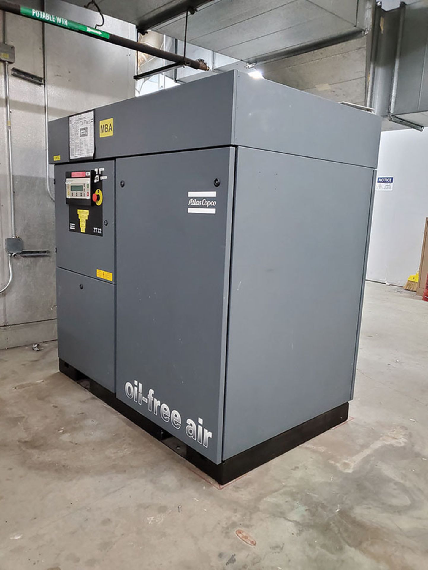 (2) ATLAS COPCO ZT22 32-HP ROTARY SCREW AIR COMPRESSORS, ELECTRINIKON  *** ACTUALLY LOTS #107 & 108, - Image 2 of 3