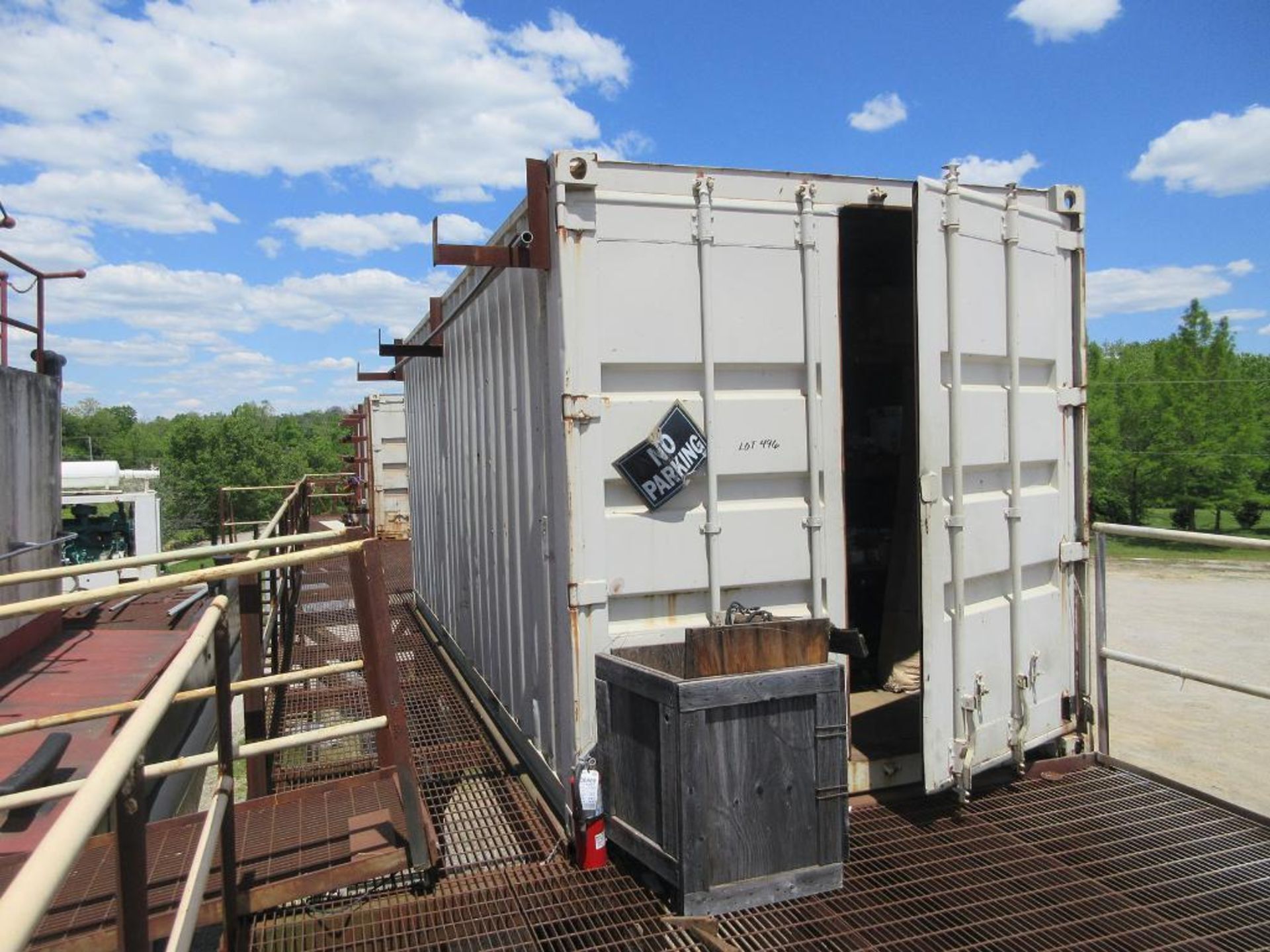 20' SHIPPING CONTAINER W/ CONTENTS: ELECTRICAL SUPPLIES, BUSHINGS, TERMINALS, FUSES, COVER PLATES, - Image 2 of 21