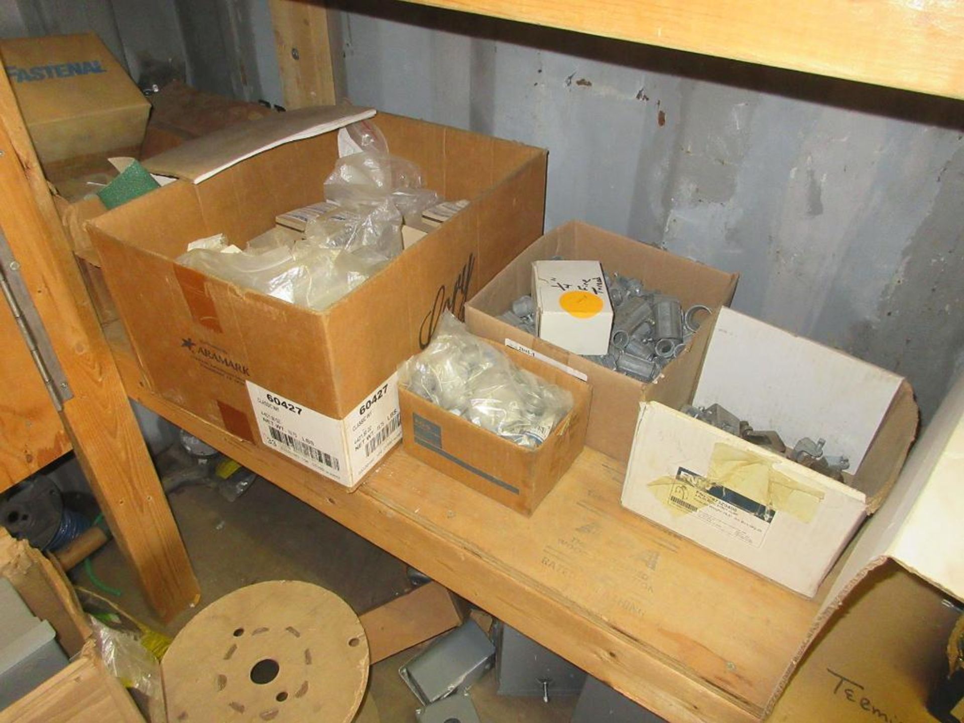 20' SHIPPING CONTAINER W/ CONTENTS: ELECTRICAL SUPPLIES, BUSHINGS, TERMINALS, FUSES, COVER PLATES, - Image 15 of 21