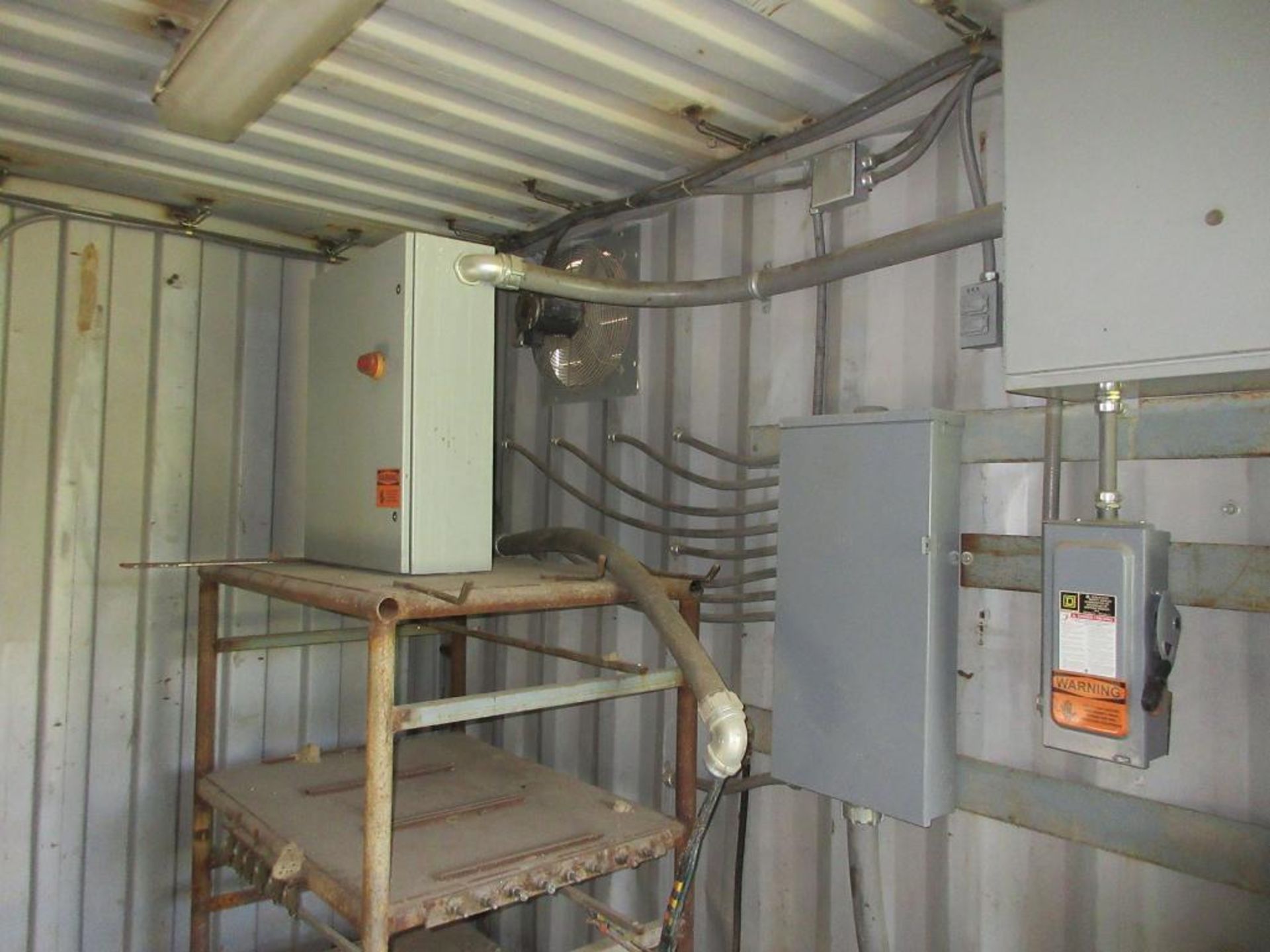 20' SHIPPING CONTAINER W/ CONTENTS: (2) SQUARE D 30 KVA TRANSFORMERS, (5) SAFETY SWITCHES, - Image 6 of 7