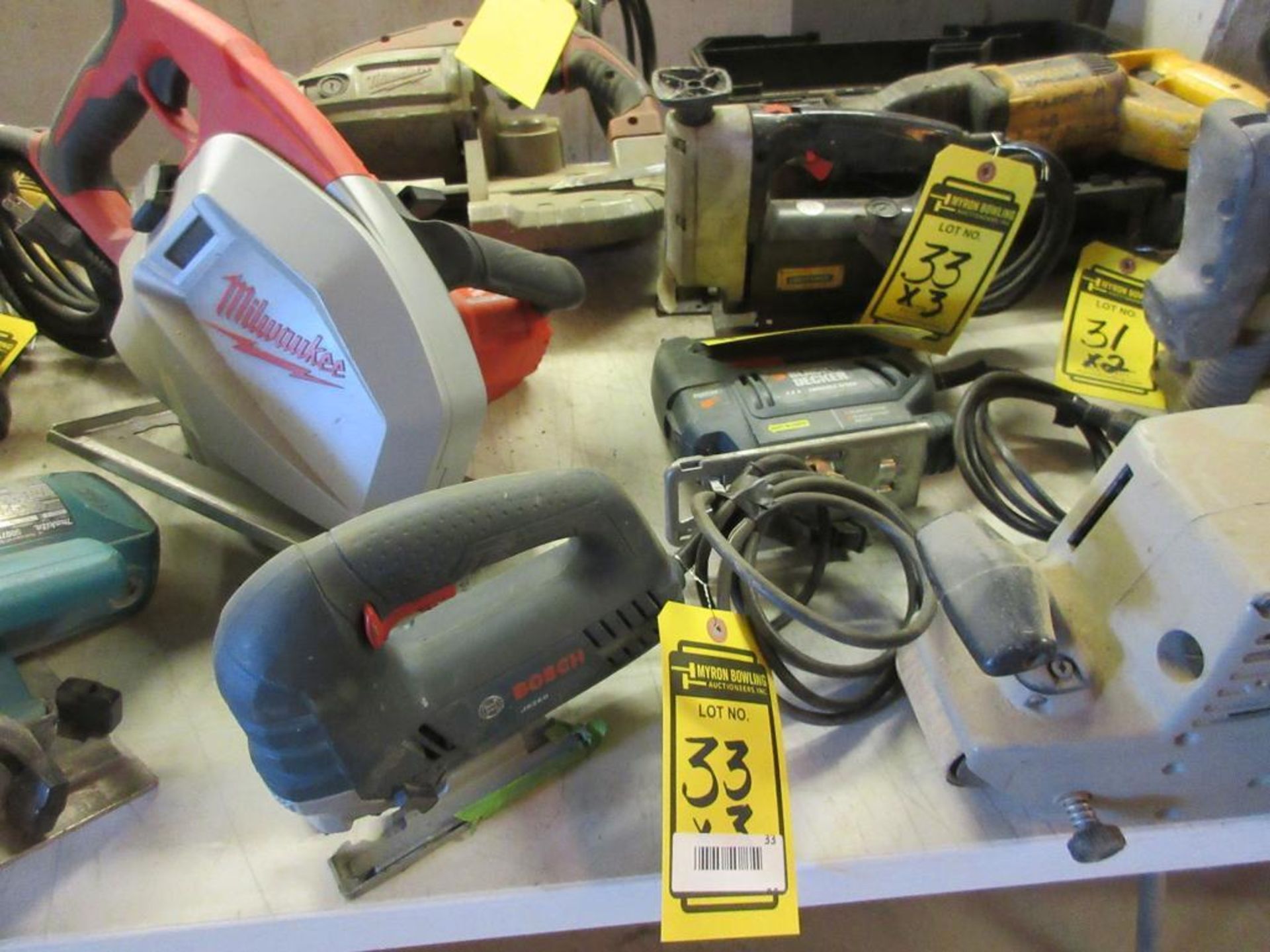 (3) SABRE SAWS; CRAFTSMAN, BLACK & DECKER, BOSCH, 120 V.